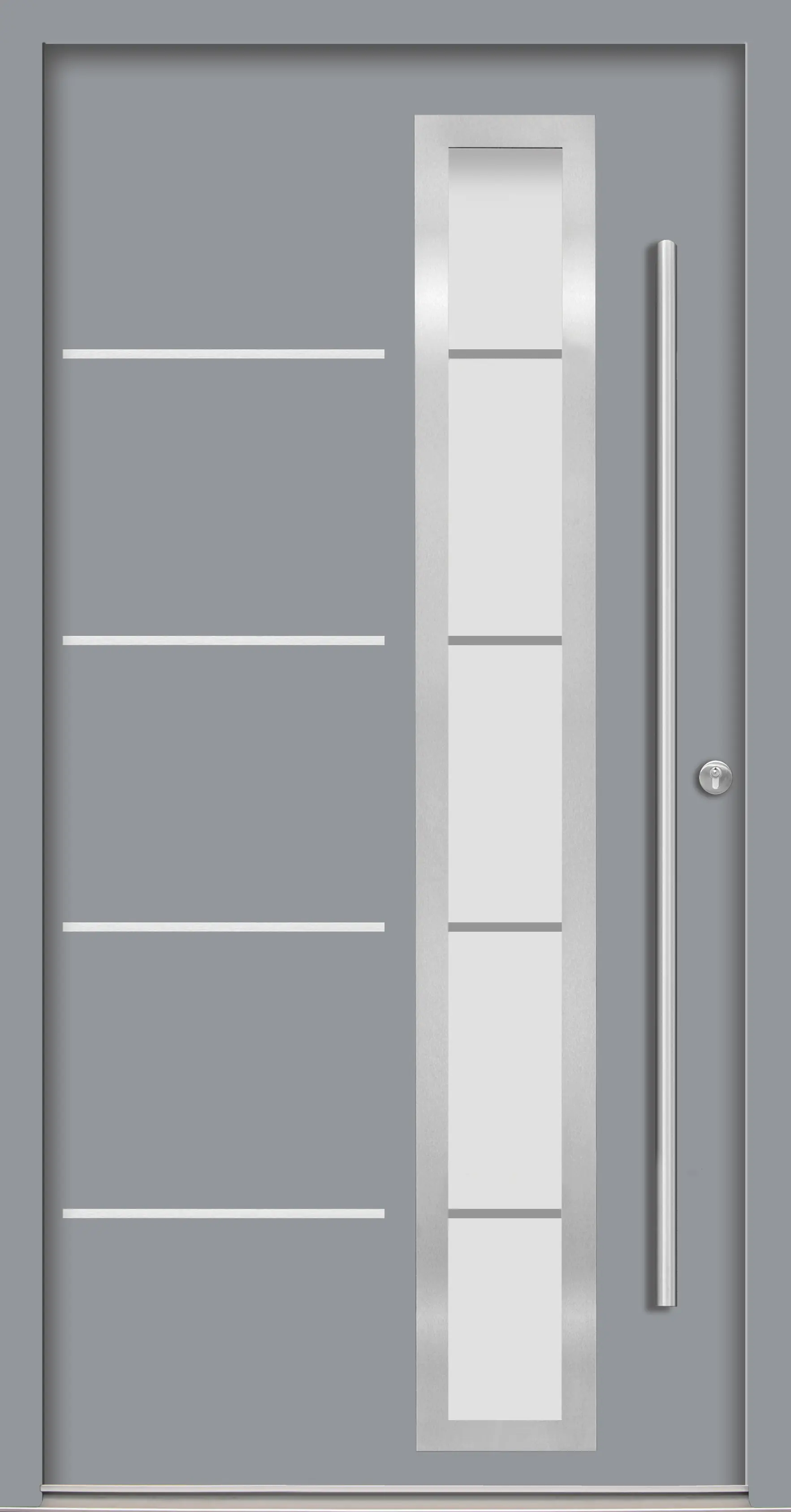 Splendoor Haustür Passivedoor Premium B06 Grau DIN Rechts 100 x 210 cm