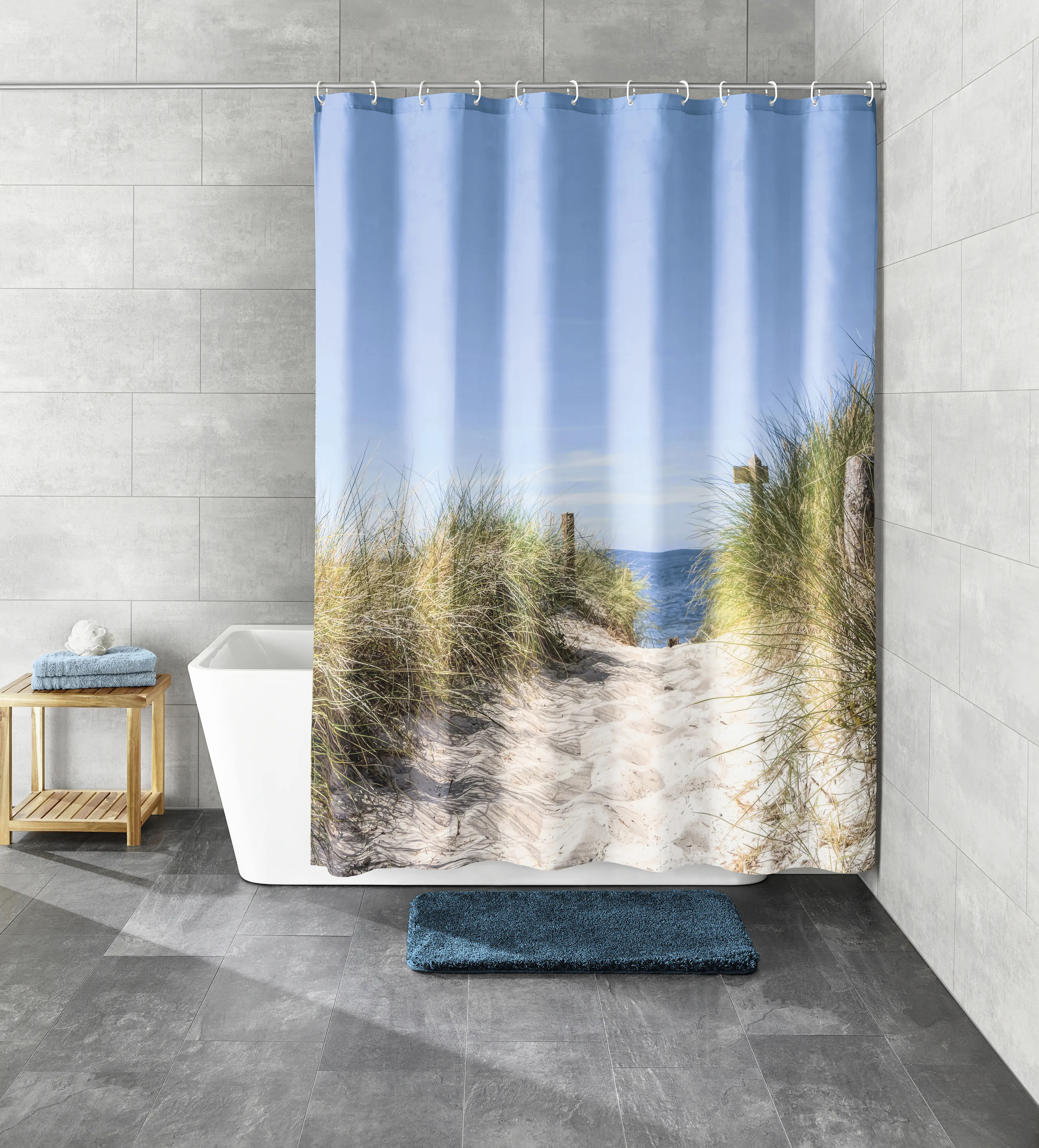 Kleine Wolke Duschvorhang Borkum multicolor 180 x 200 cm