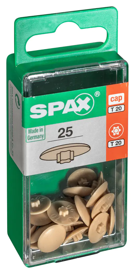 Spax Abdeckkappen beige zum stecken - 25 Stk.