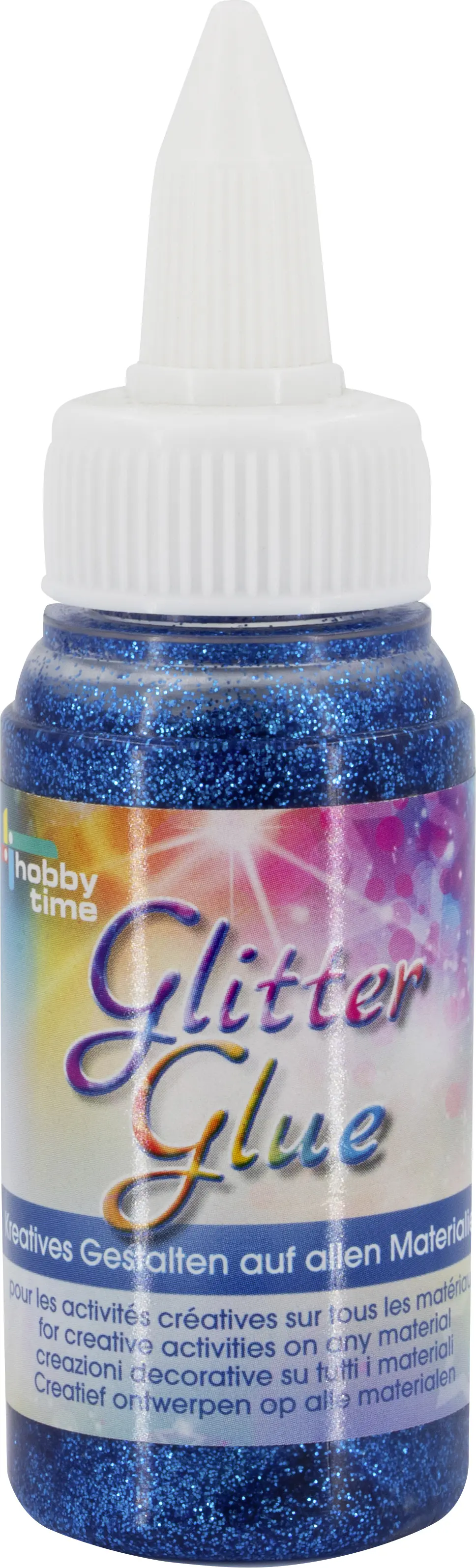Glorex Glitterglue Flasche blau 60 ml