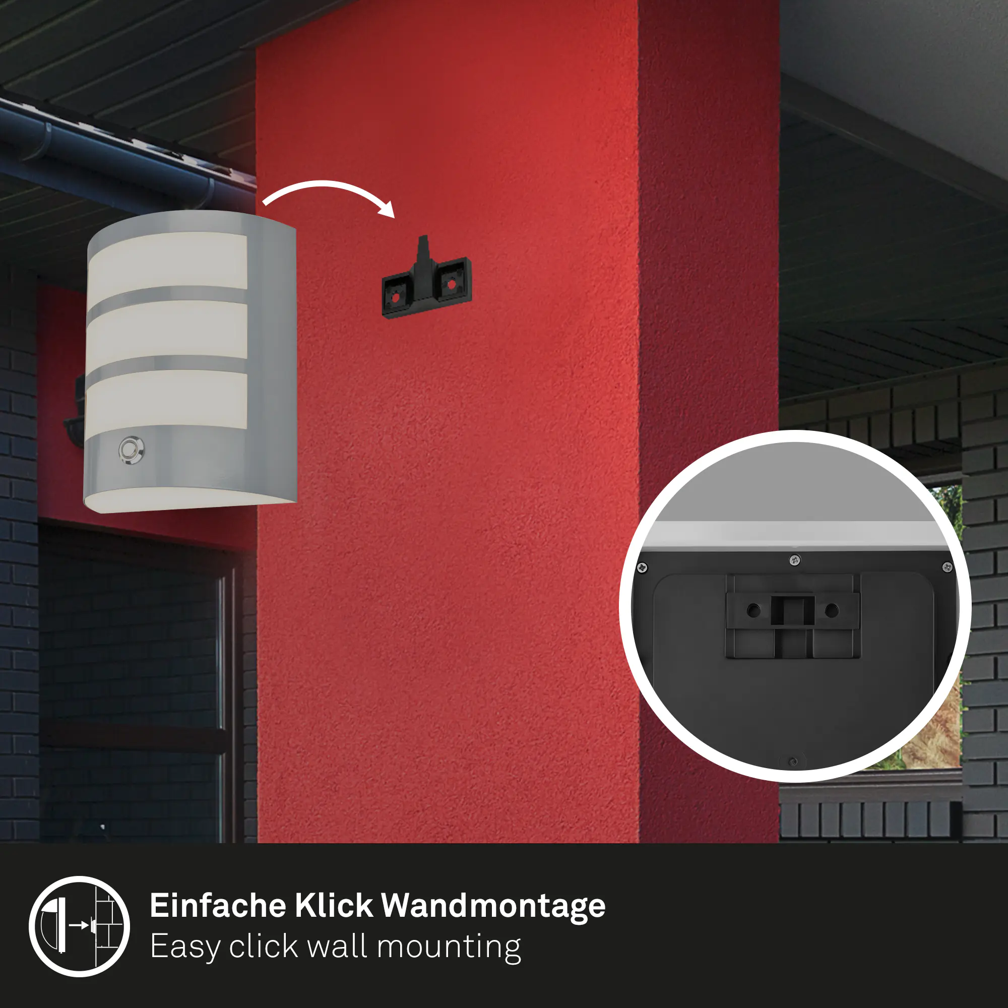 Briloner LED Akku-Außenwandleuchte 5,8W weiß Bewegungssensor warmweiß