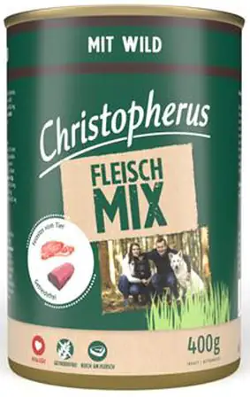 Christopherus Fleisch-Mix Hundenassfutter 400 g Wild