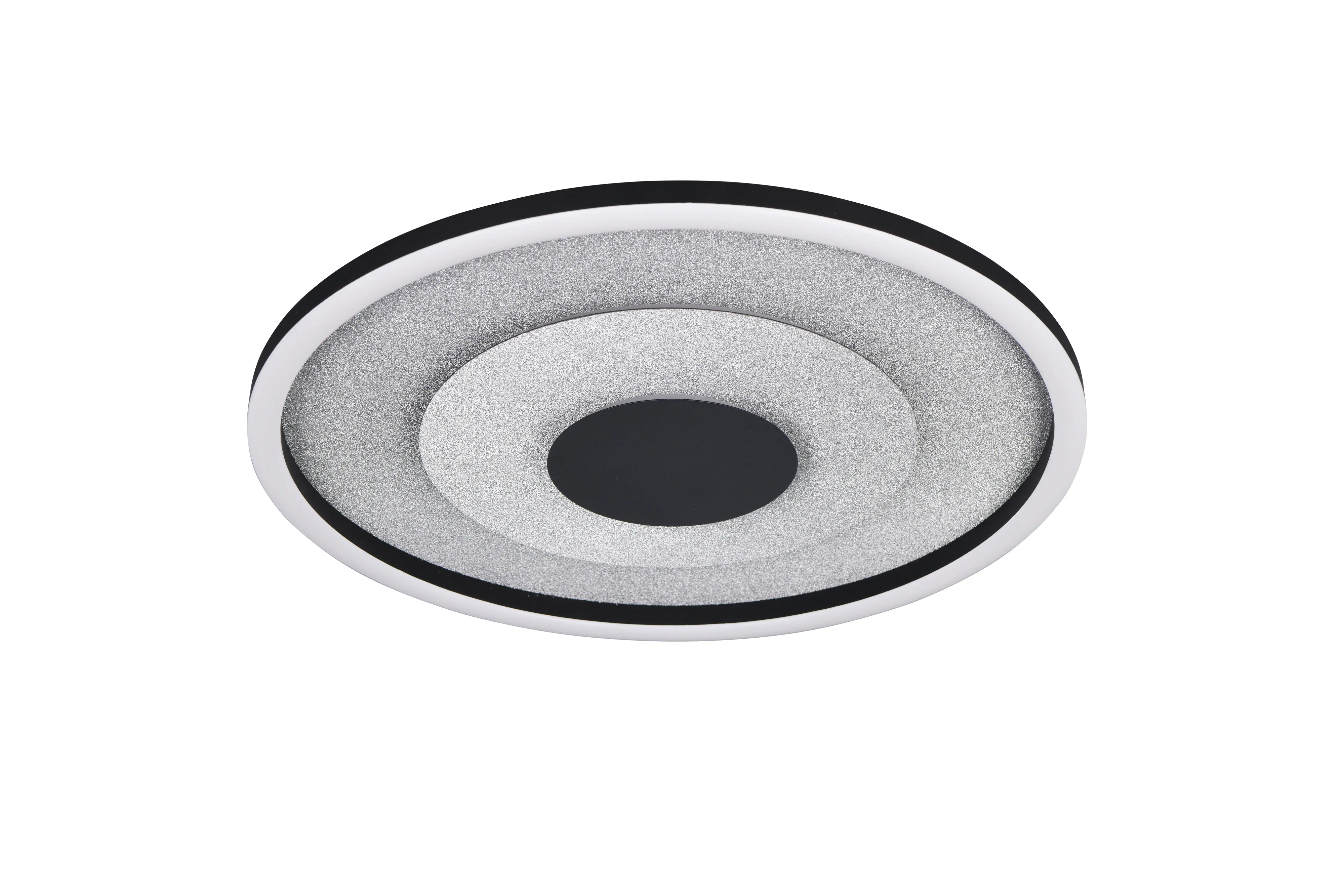 Reality LED-Deckenleuchte Yomo Ø40 cm schwarz matt getrennt schaltbar