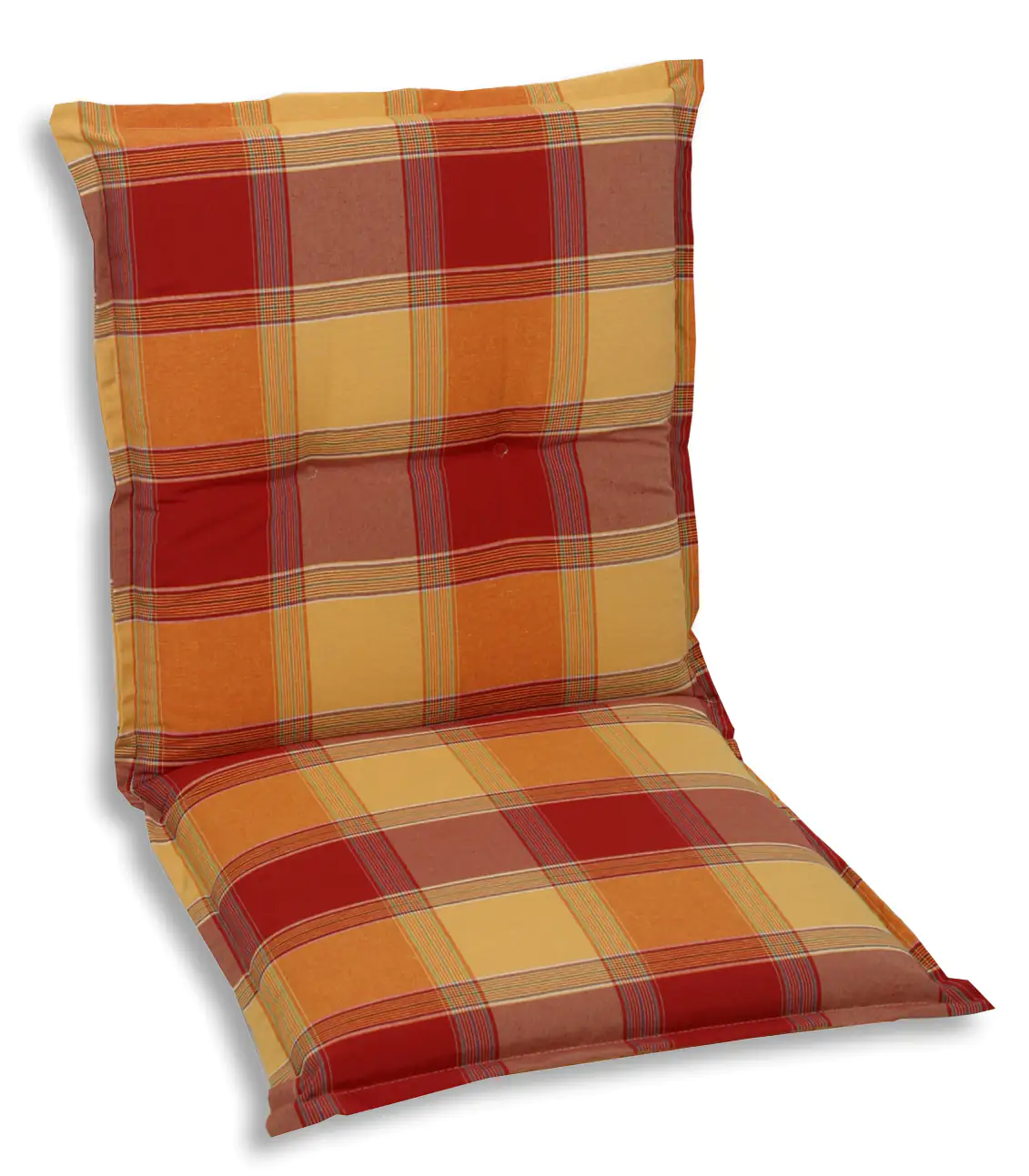 GO-DE Niederlehner-Auflage Classic 100 x 50 x 7 cm, rot kariert