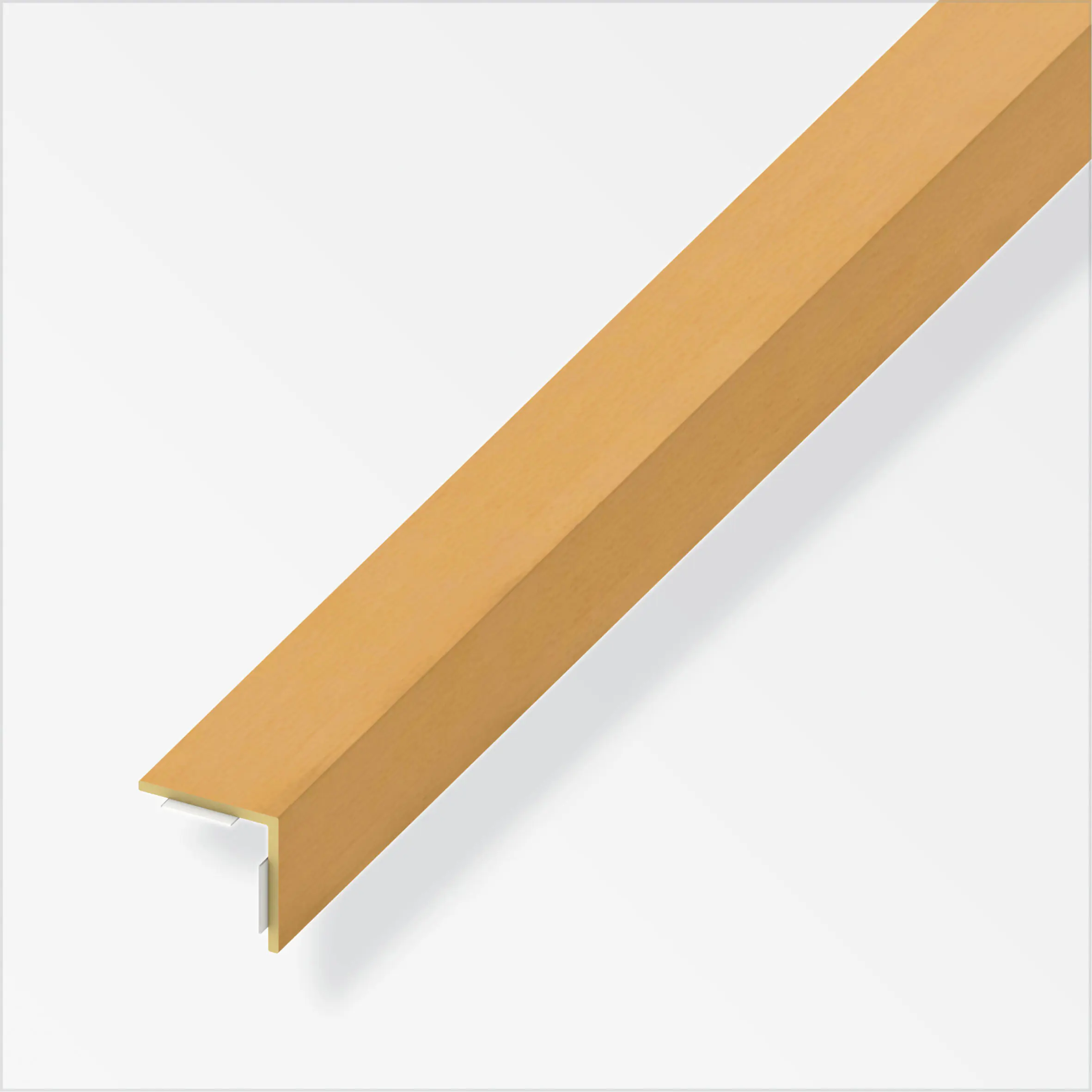 alfer Winkel 1 m, 20 x 20 mm PVC (Kunststoff) glatt buche