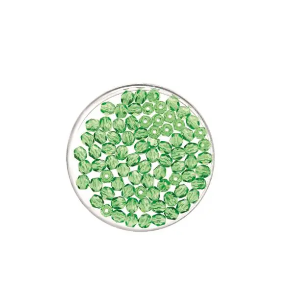 Glorex Glasschliff Perle 4 mm 100 Stück, grün