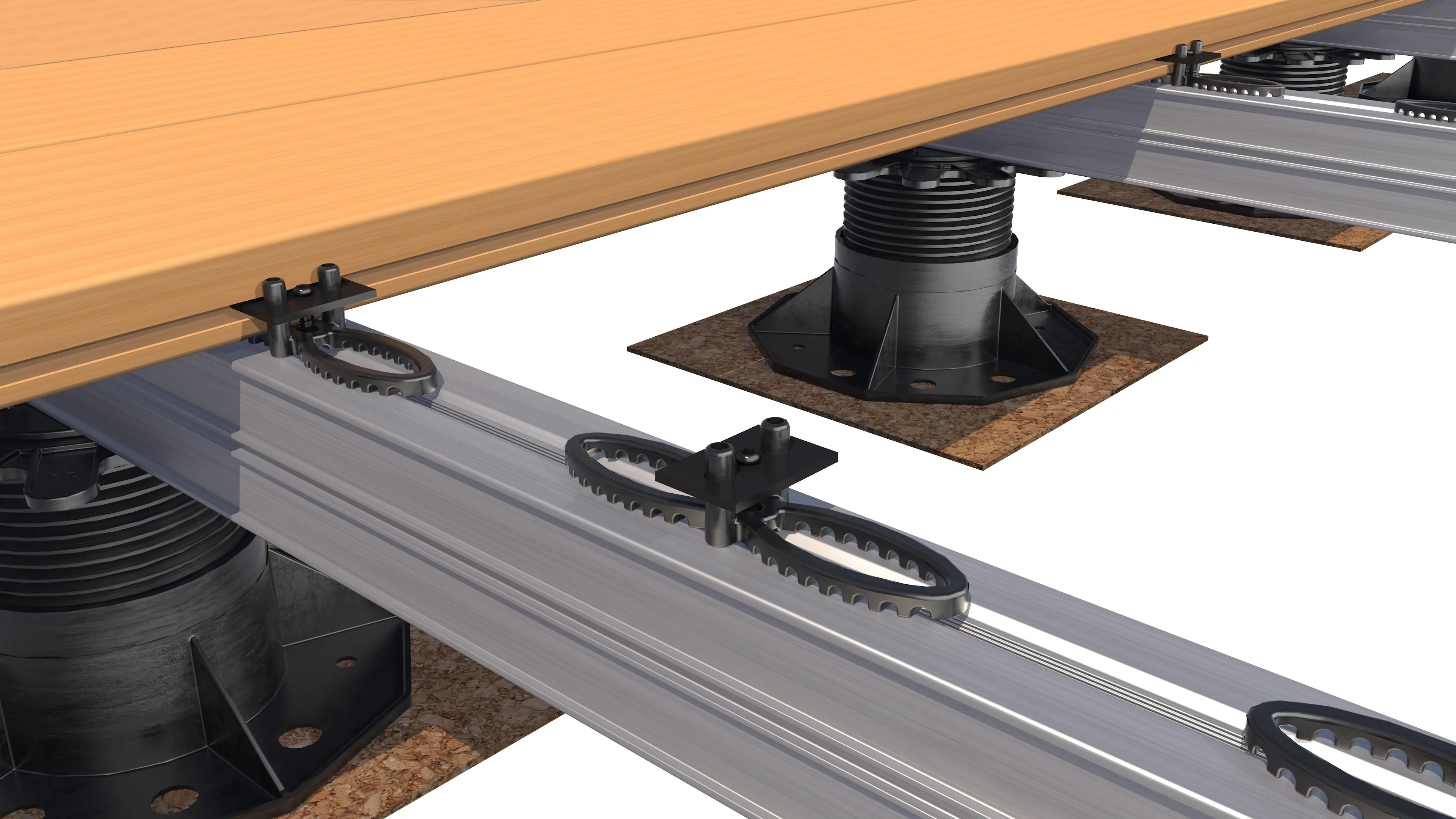 HSI Terra Deckclip mit Klemmplatte inkl. Schrauben für Terrassendiele - 100 Stück