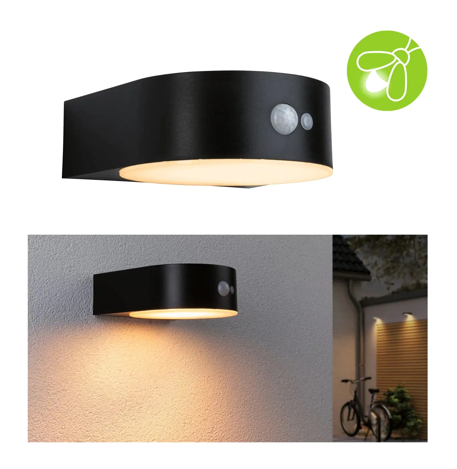 Paulmann Solar LED Außen-Wandleuchte Eileen mit Bewegungsmelder