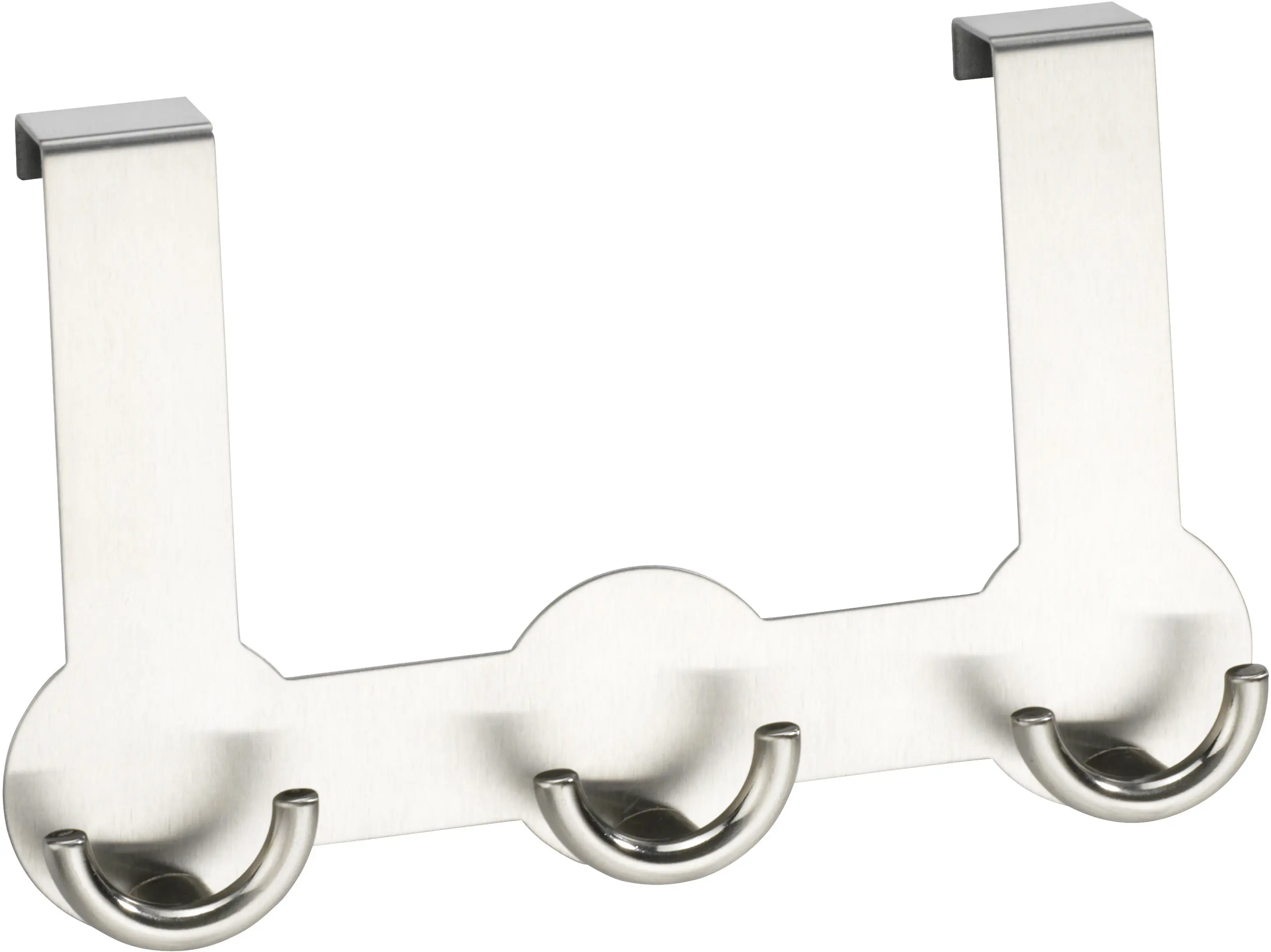 Wenko Türgarderobe Rondo Edelstahl matt, chrom, 3-Haken