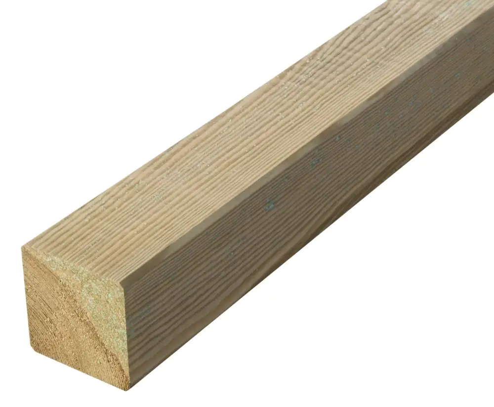 Kantholzpfosten 200 cm, 70 x 70 mm, kesseldruckimprägniert