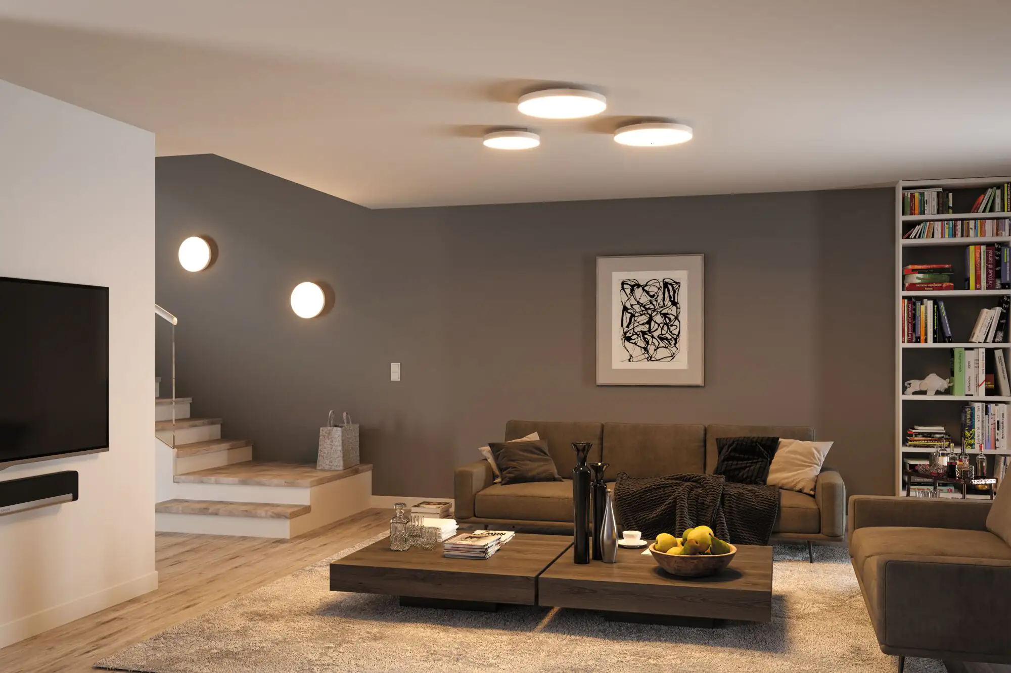 Paulmann LED Deckenleuchte Velora 16,5W RGB weiß Kunststoff