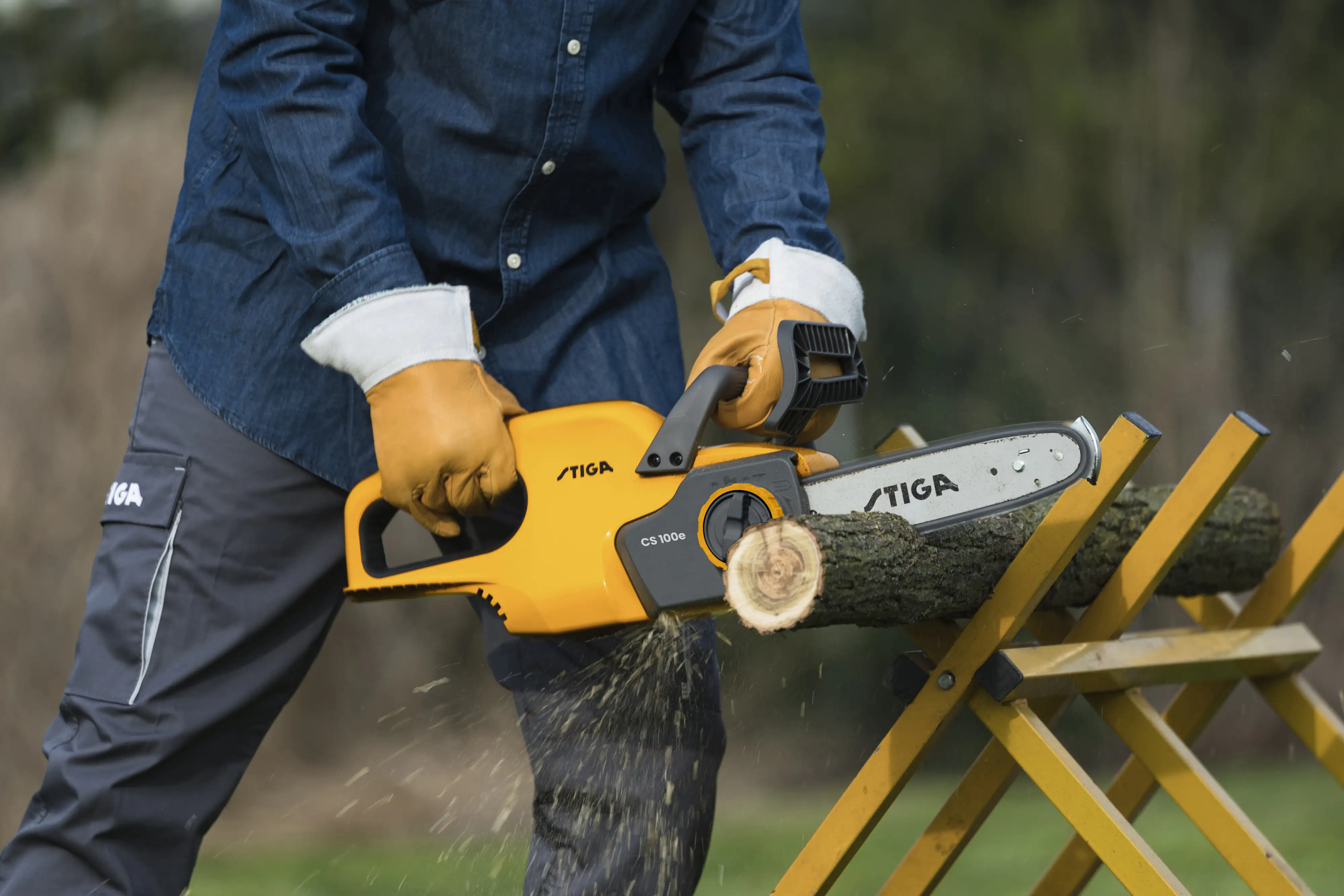 Stiga Akku Kettensäge CS 100e-Set 25 cm Schwertlänge  inkl. Akku und Ladegerät