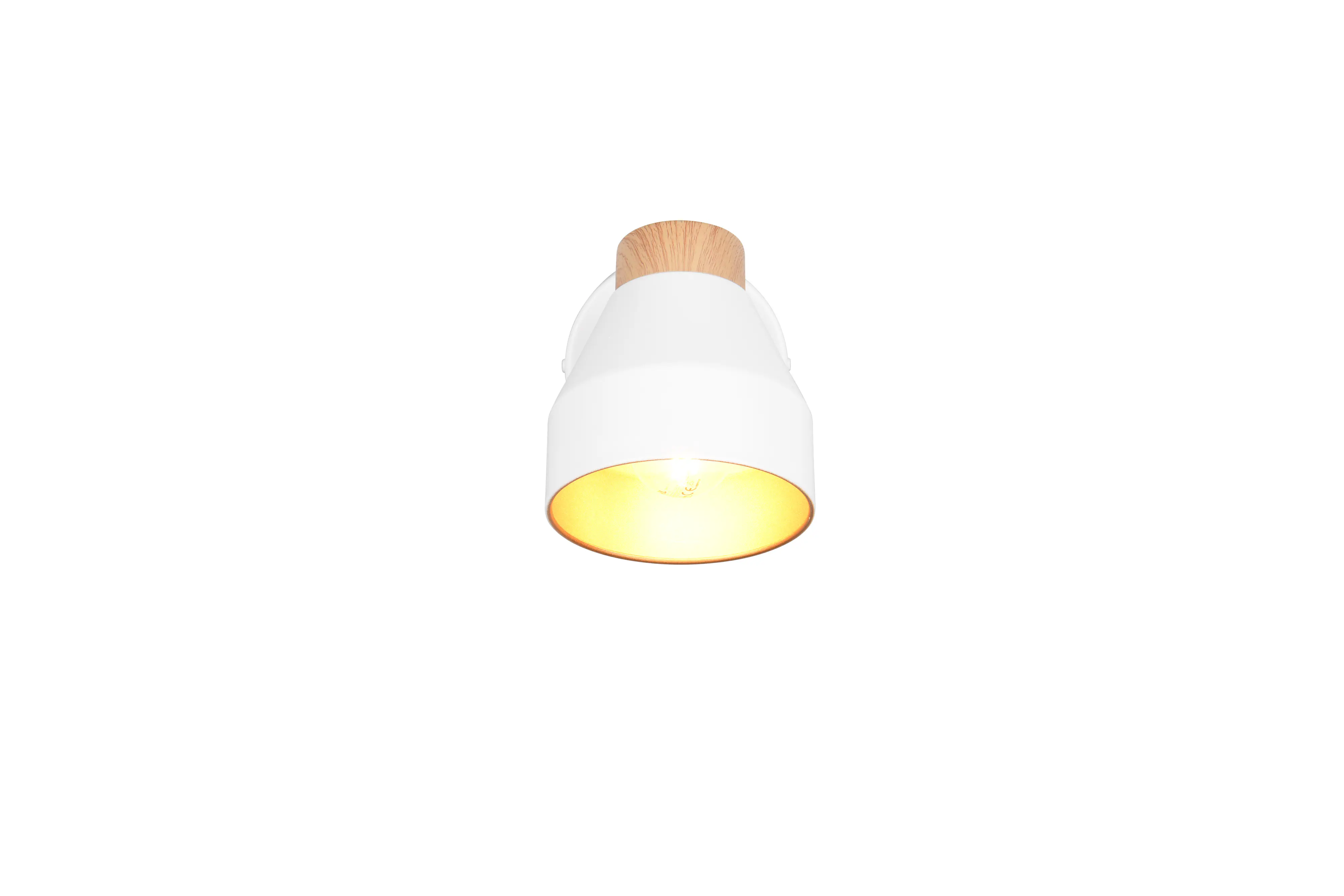 Trio Wandlampe 1er Spot Valentin Ø 11 x 19 cm weiß matt/natur