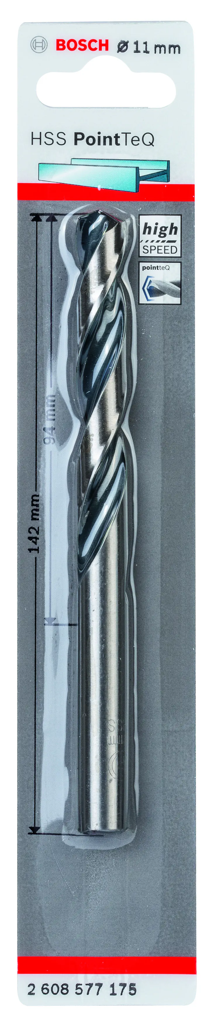 Bosch HSS-Spiralbohrer PointTeQ 11,0 mm