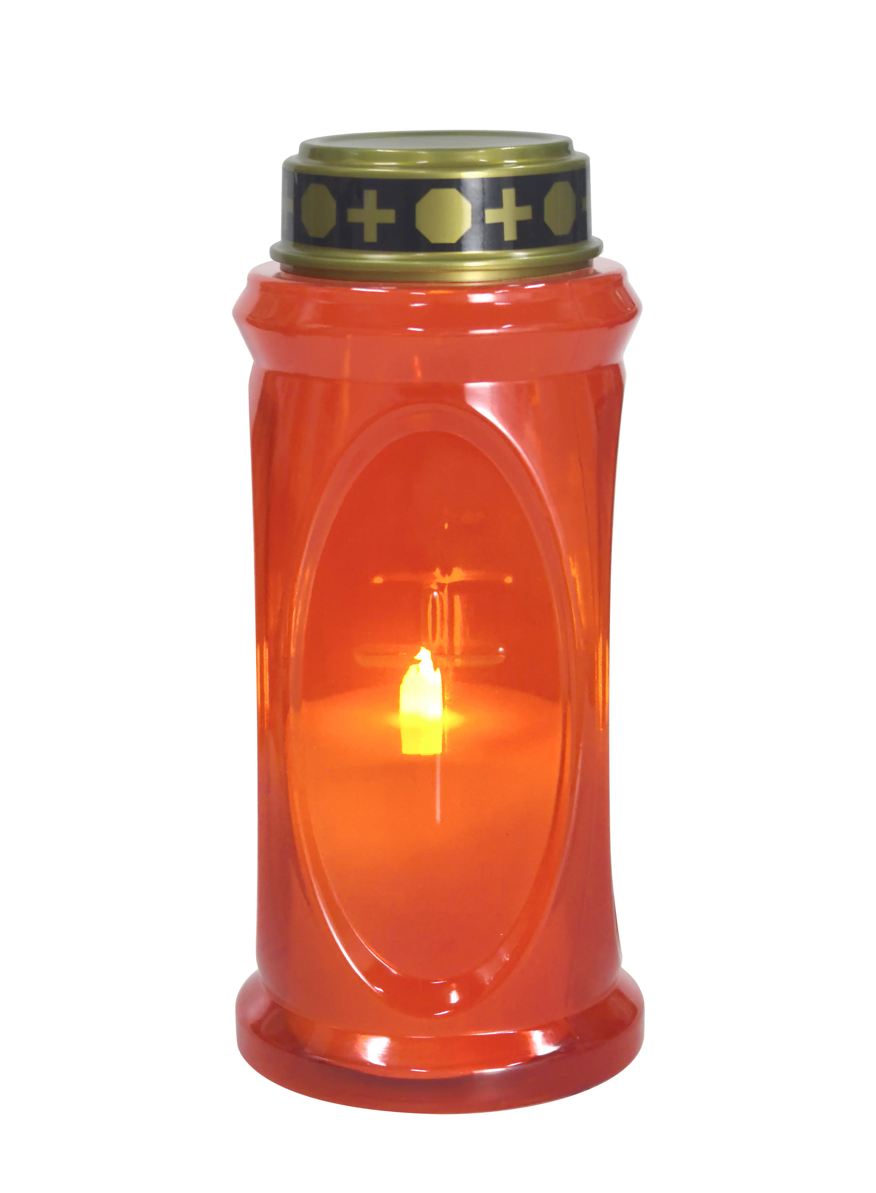 TrendLine LED-Grablicht mit Timer Ø 9 x 20 cm warmweiß rot