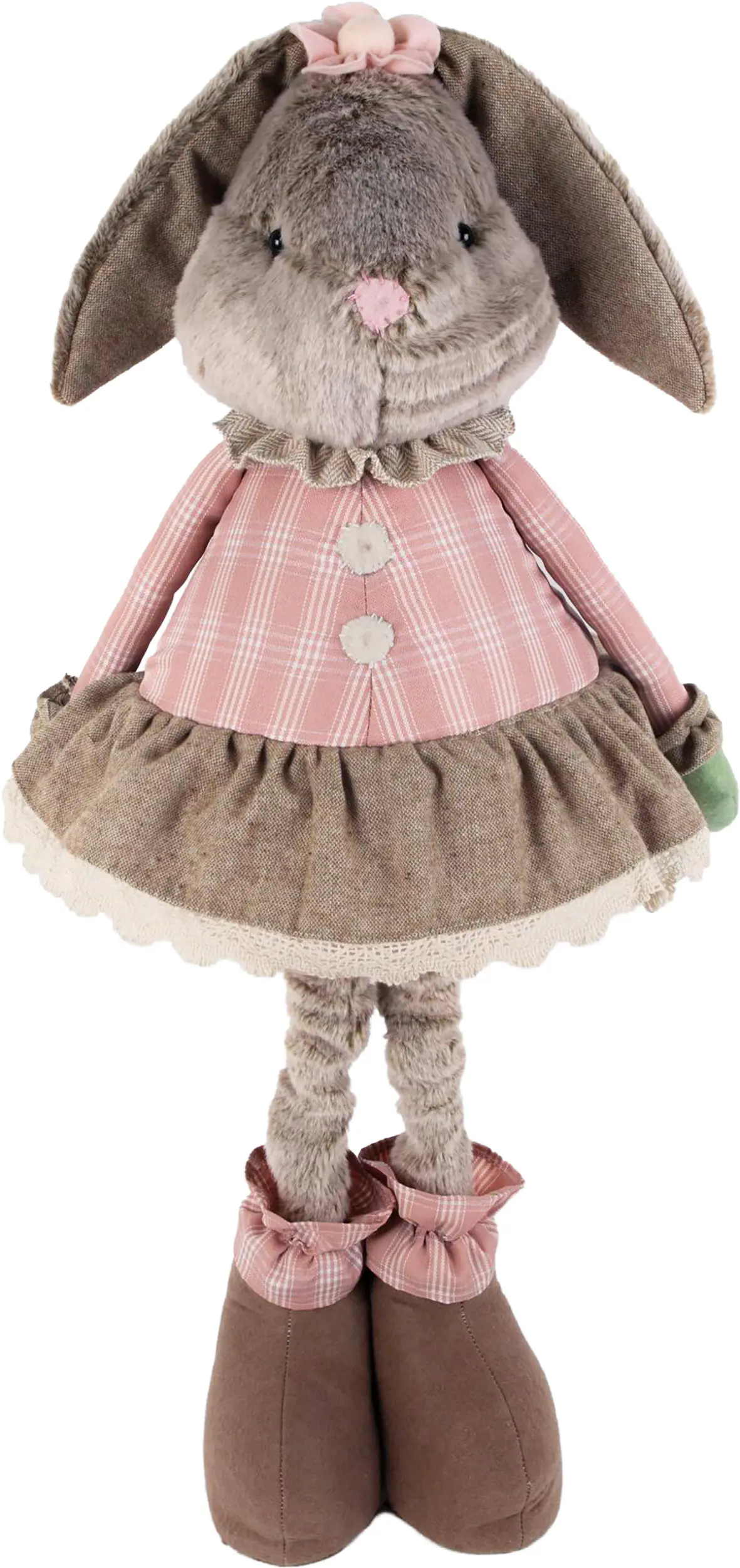 TrendLine Dekofigur Hase 110 cm braun/pink  