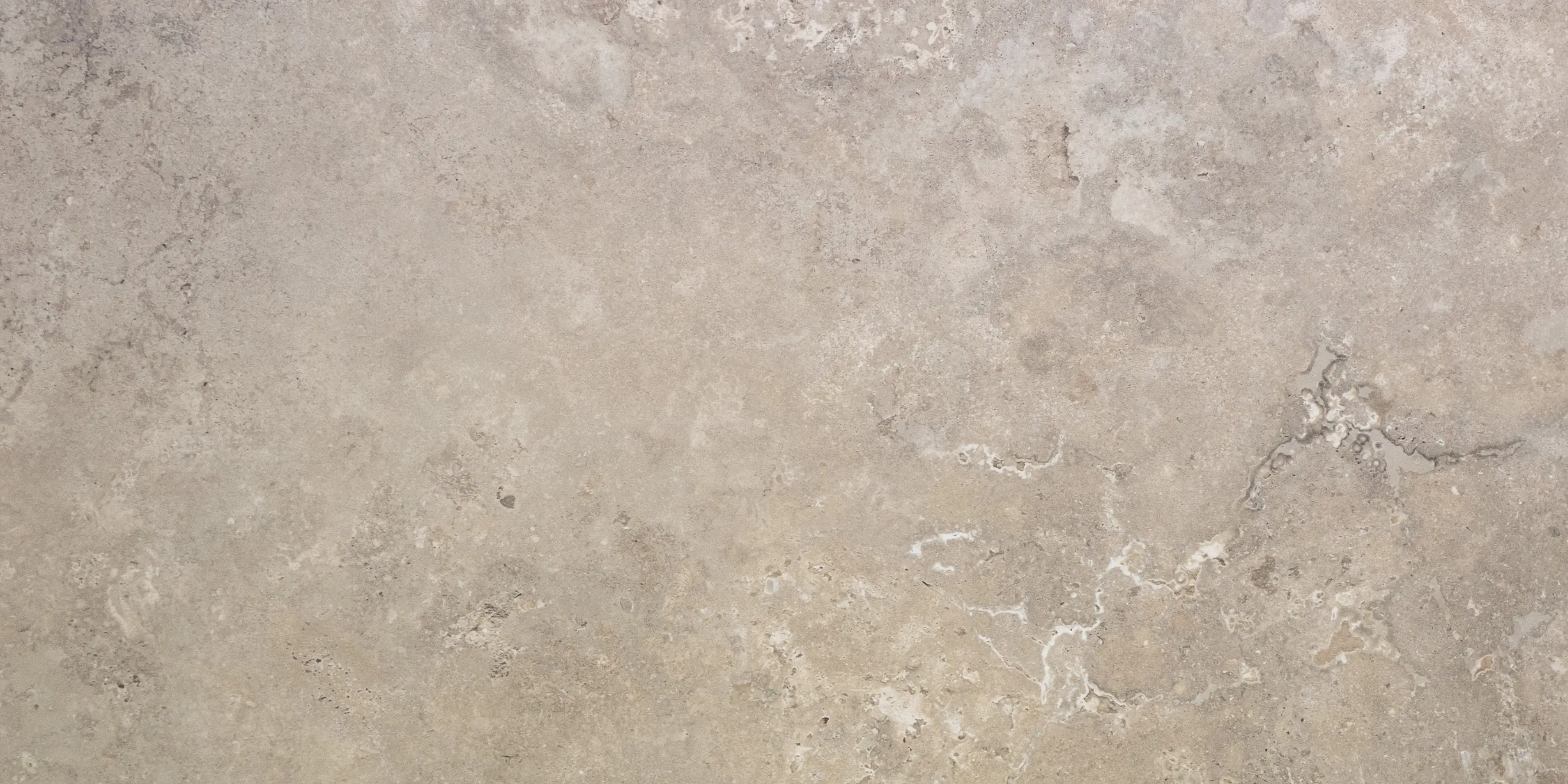Bodenfliese Feinsteinzeug Travertino teilpoliert rektifiziert 60 x 120 cm crema