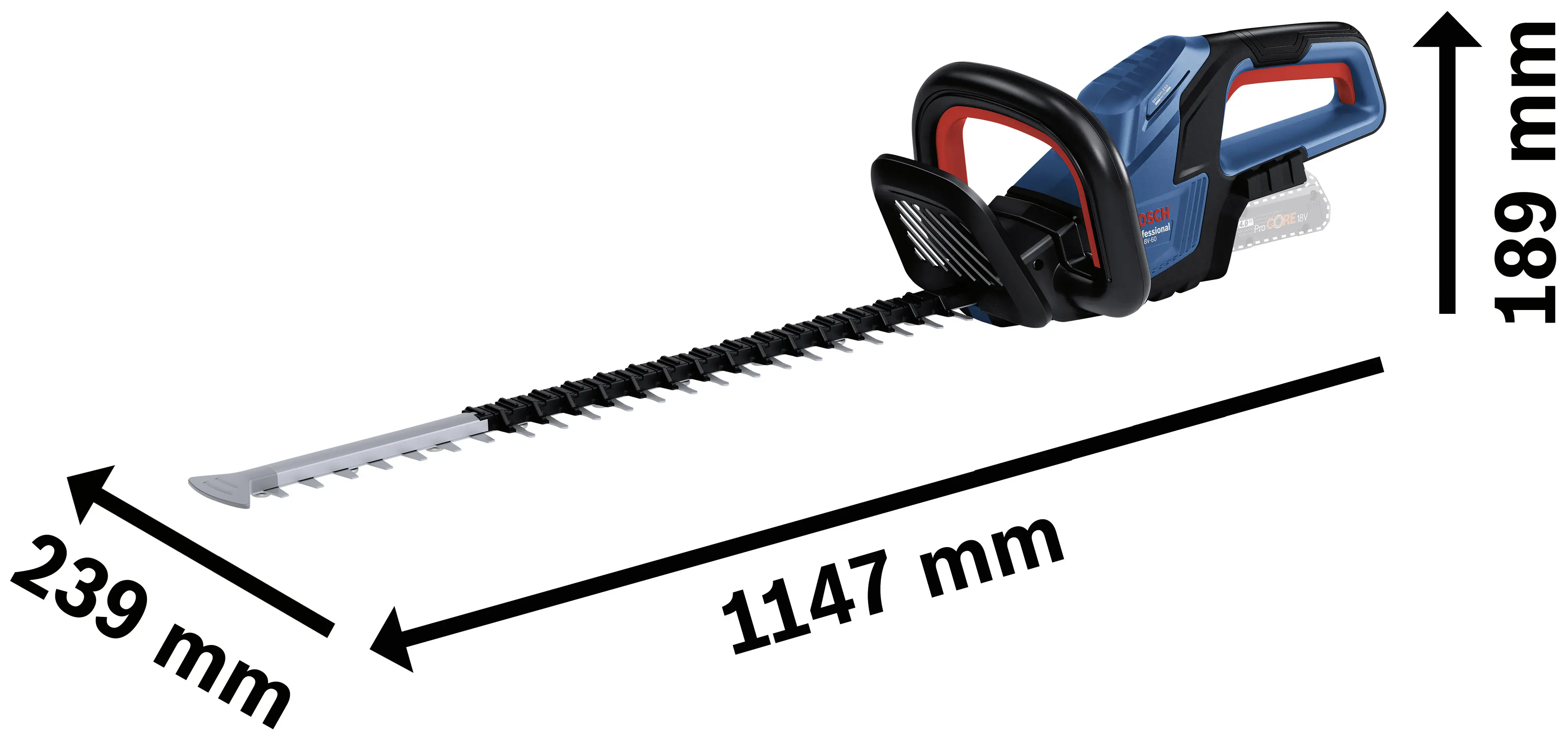 Bosch Professional Akku-Heckenschere GHE 18V-60 Solo