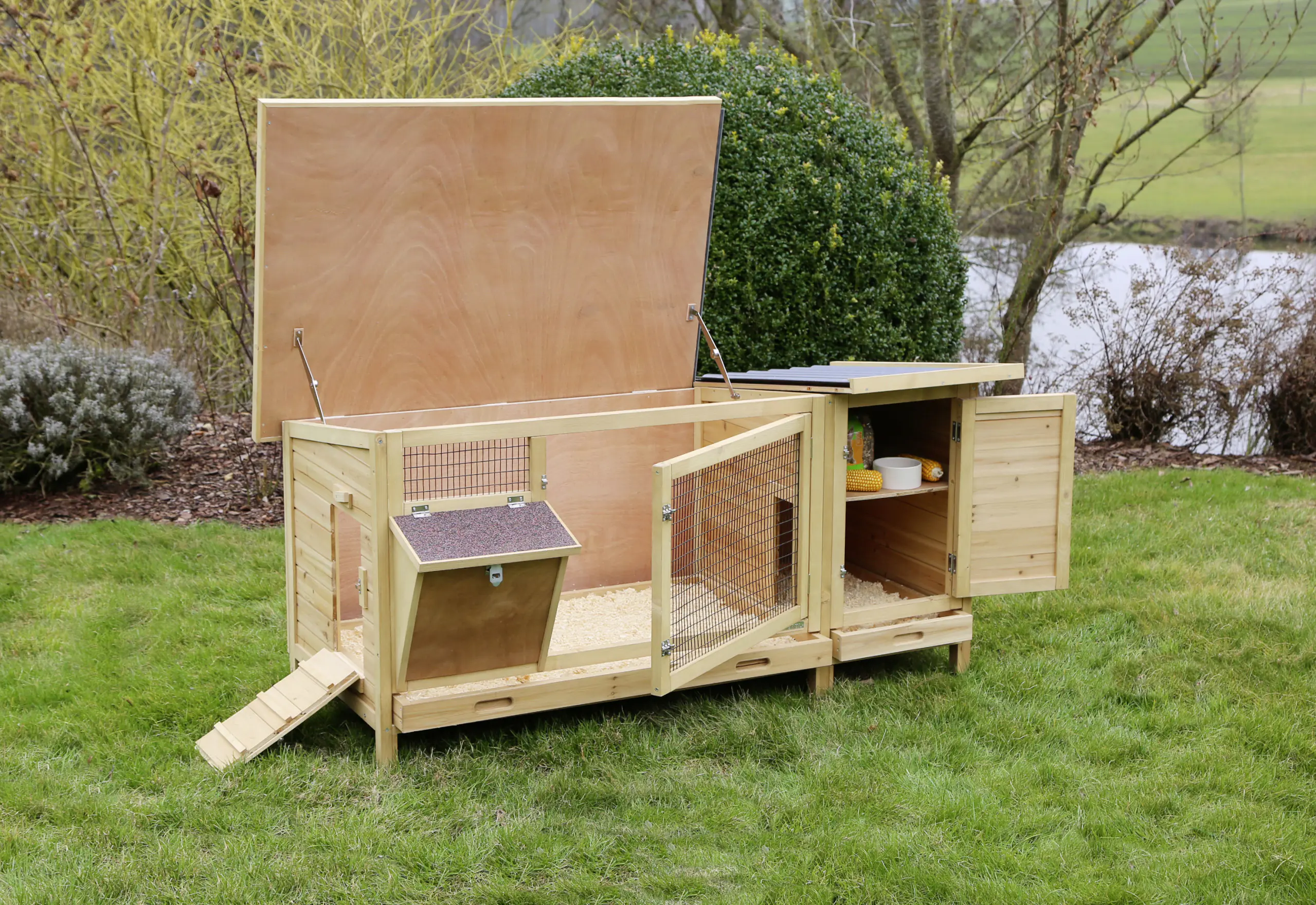 Kerbl Kleintierstall XXL Vario mit Heuraufe LxBxH: 155x76x80cm