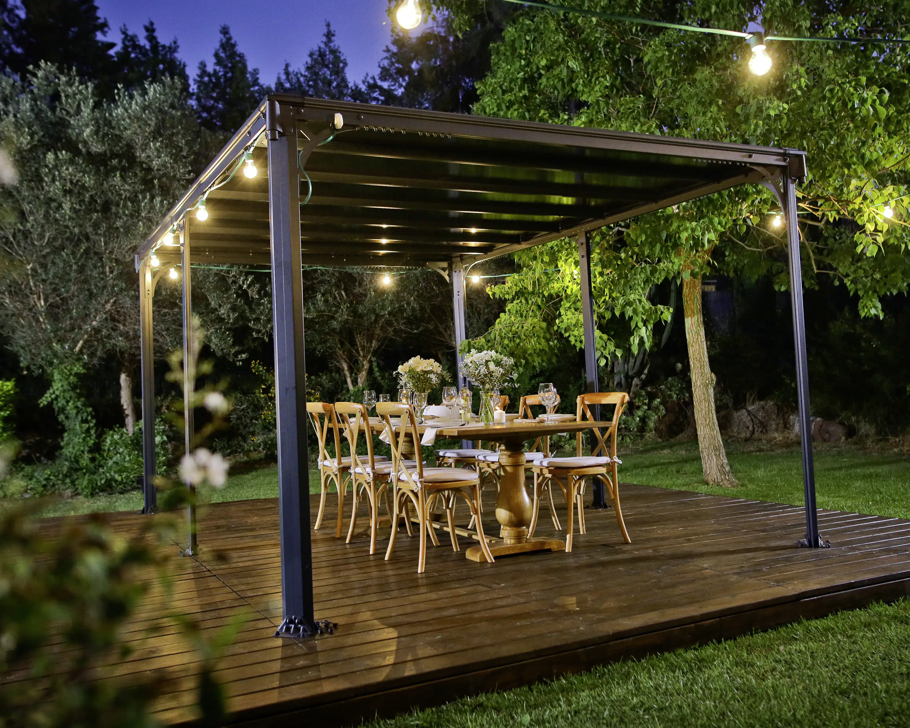 Canopia Pavillon Milano 426 x 309 cm anthrazit