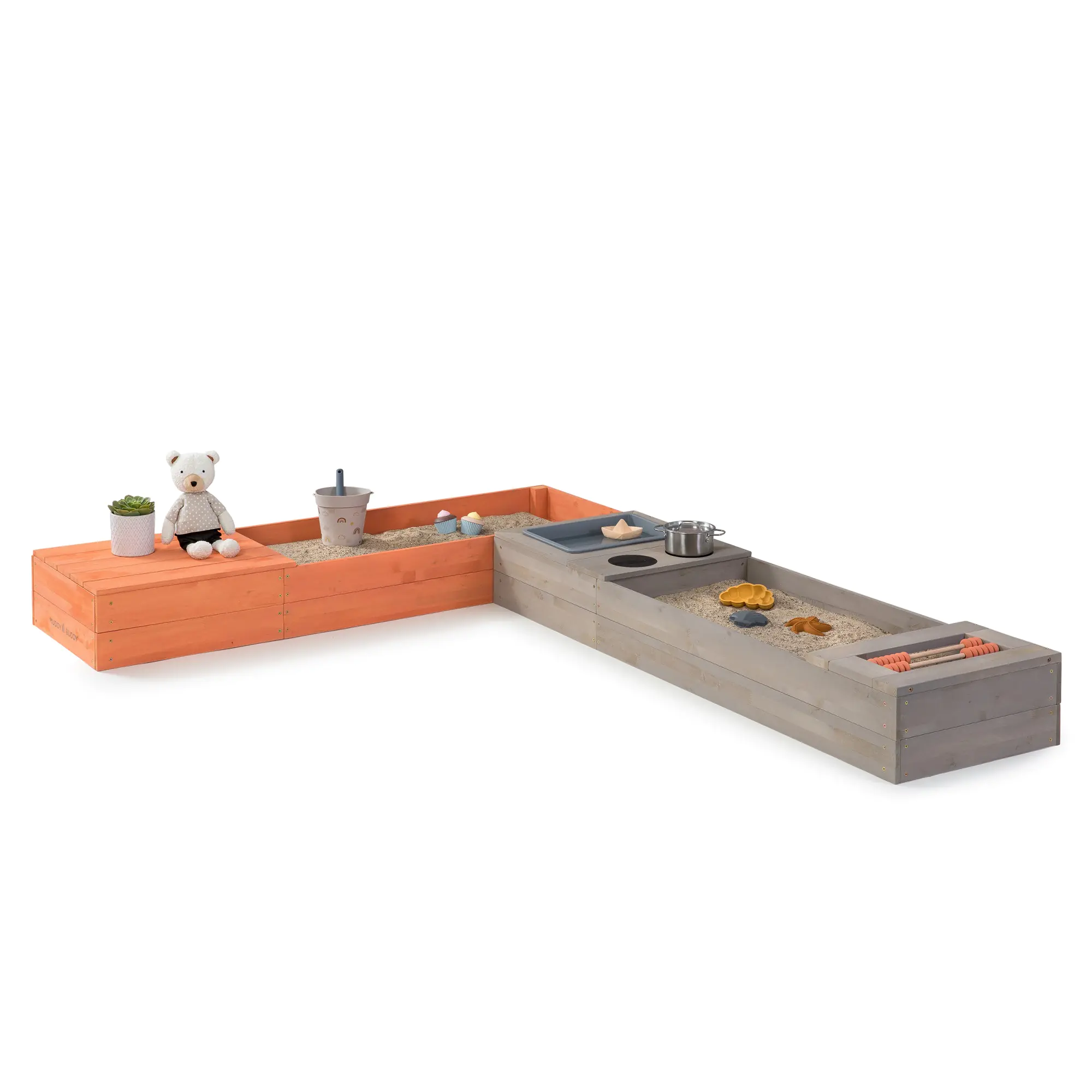 MUDDY BUDDY Sandkasten Flexy Style 150 x 90 x 20 cm / 2x (150 x 45 x 20) cm