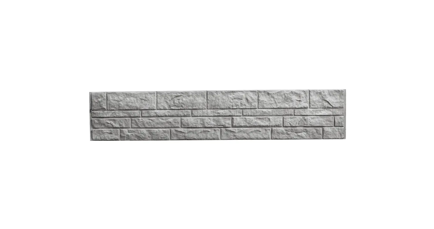 Betonzaun Erweiterungsset Fels S-Motiv mit Eckpfosten 193 cm 