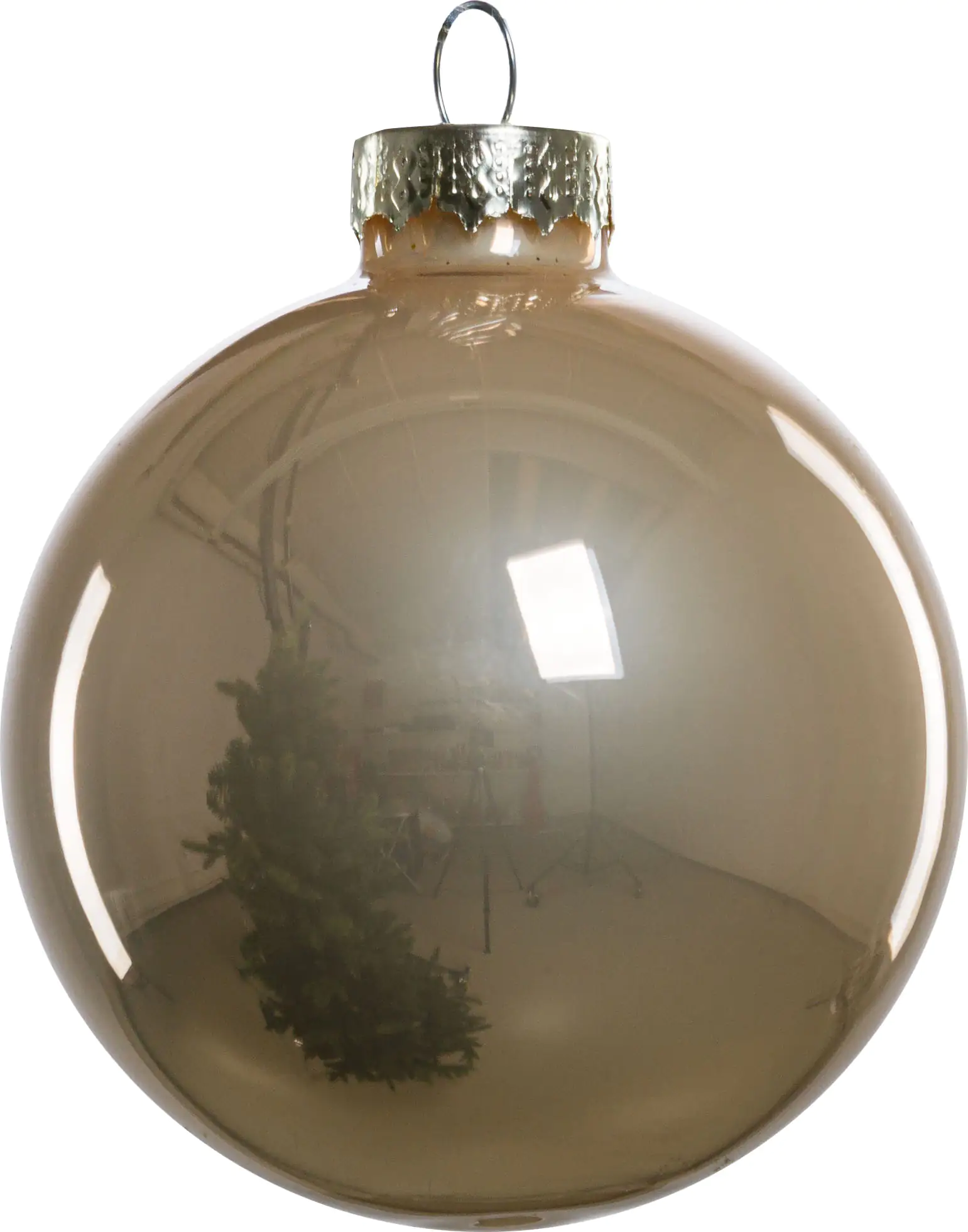 TrendLine Weihnachtskugeln aus Glas Ø 5/ 5,7/ 6,7 cm champagner 42 Stück