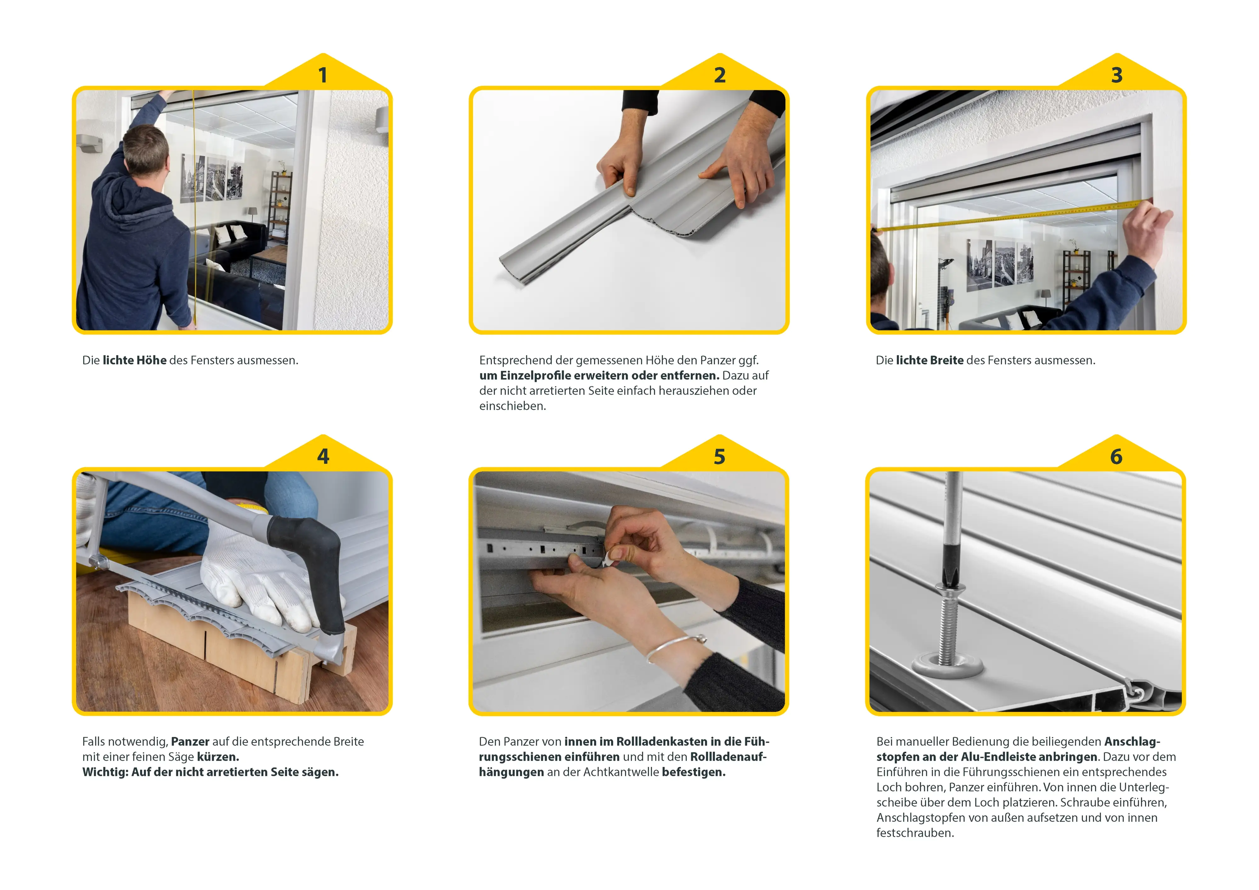 Schellenberg Rollladenpanzer komplett Set für System Mini 120 x 140 cm grau