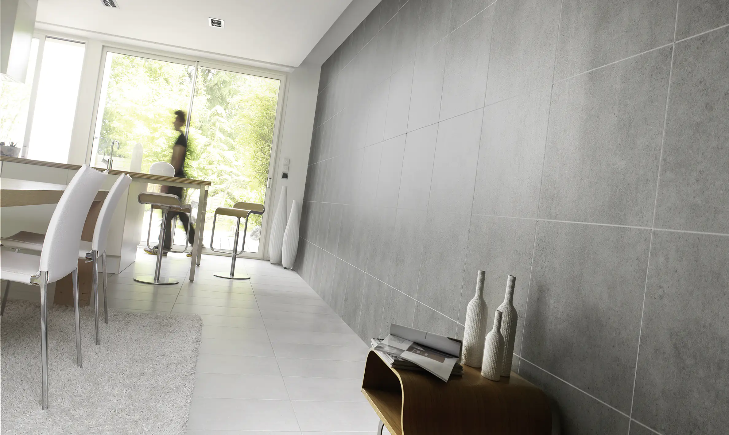 Grosfillex Kunststoff Element Premium 260 x 50 cm 6 mm Beton Square