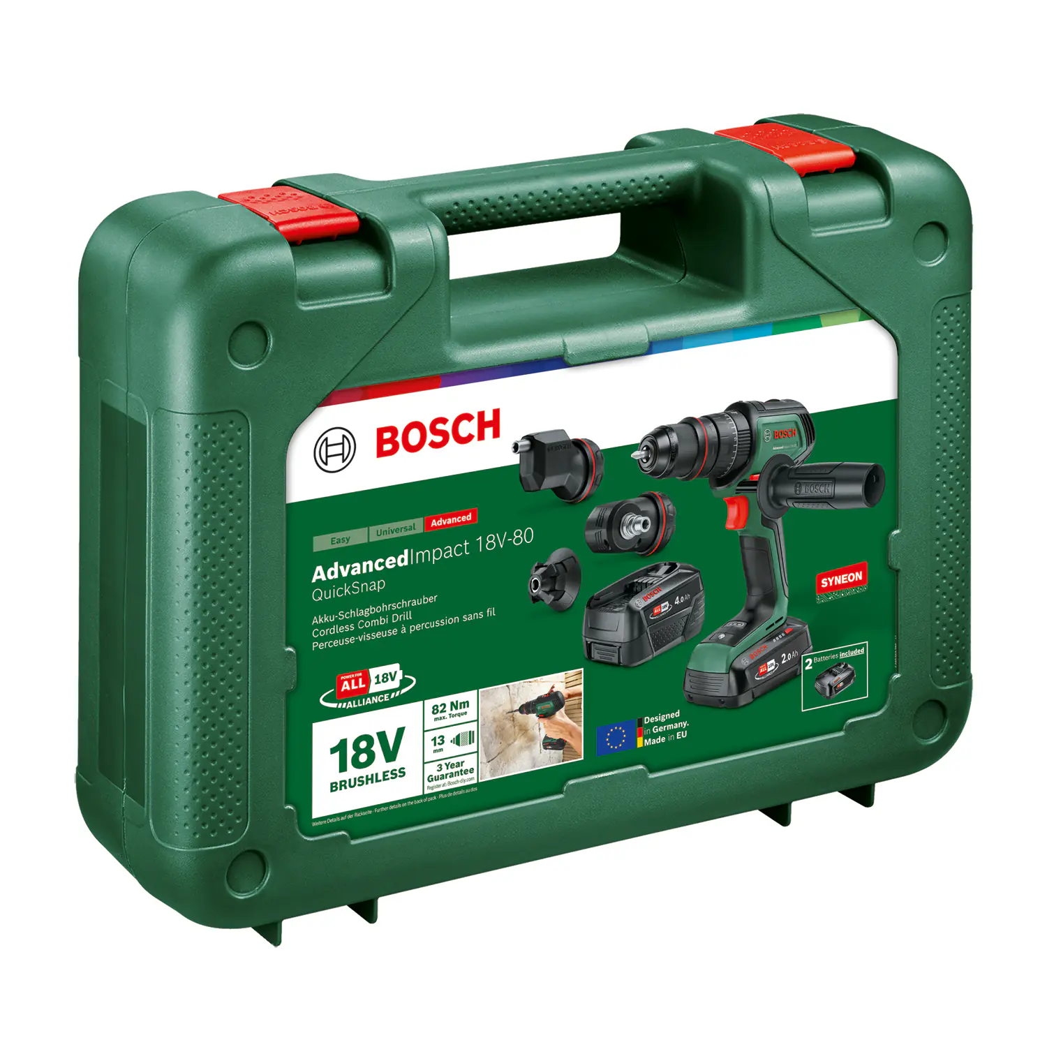 Bosch Akku-Schlagbohrschrauber AdvancedImpact 18V-80 QuickSnap inkl. 2 Akkus & Ladegerät