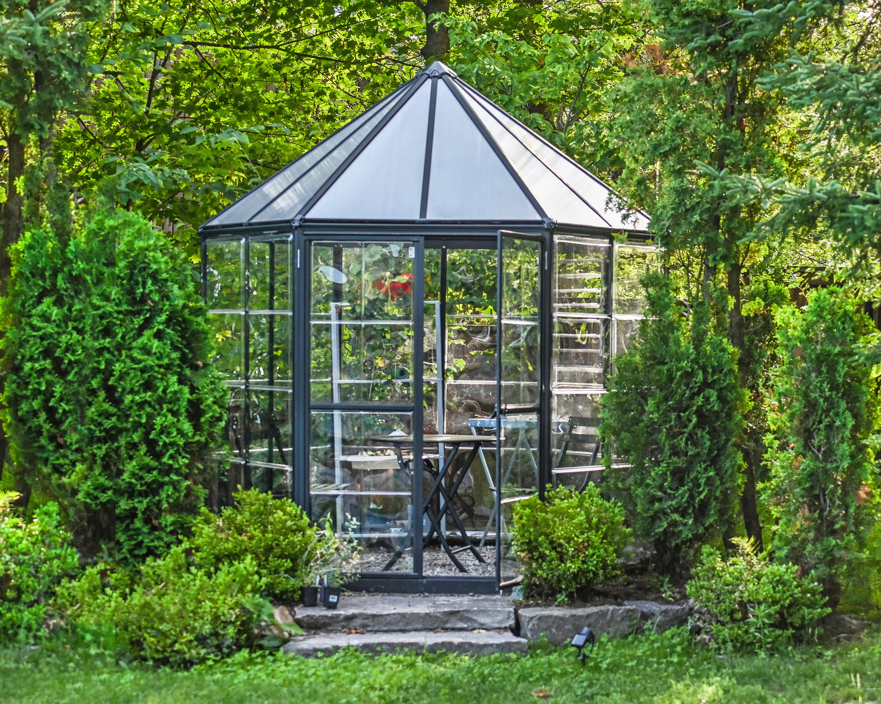 Canopia Gewächshaus Oasis 8 Alu grau 247 x 213 cm