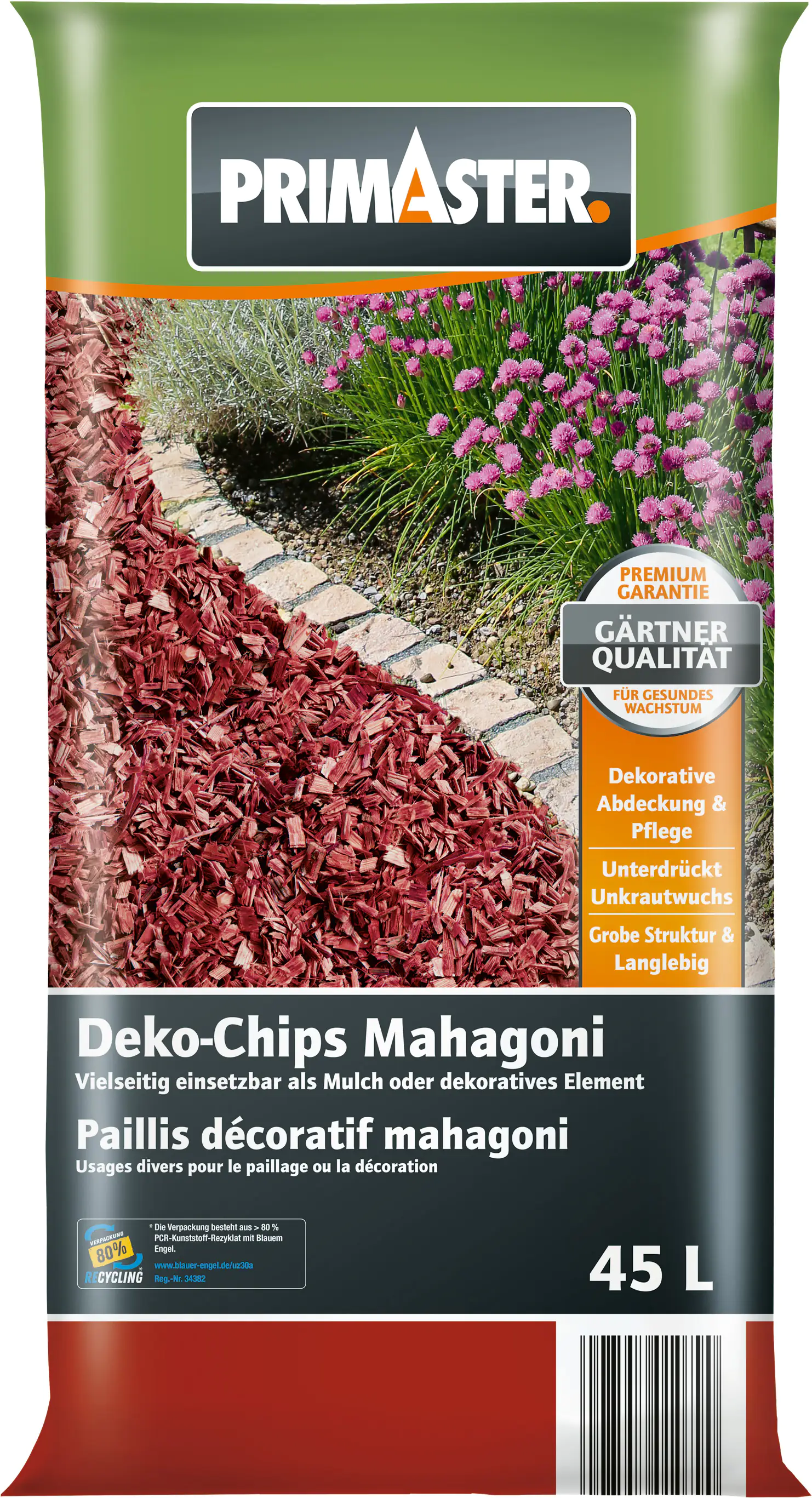 Primaster Hackschnitzel Garten Mahagoni 45 L