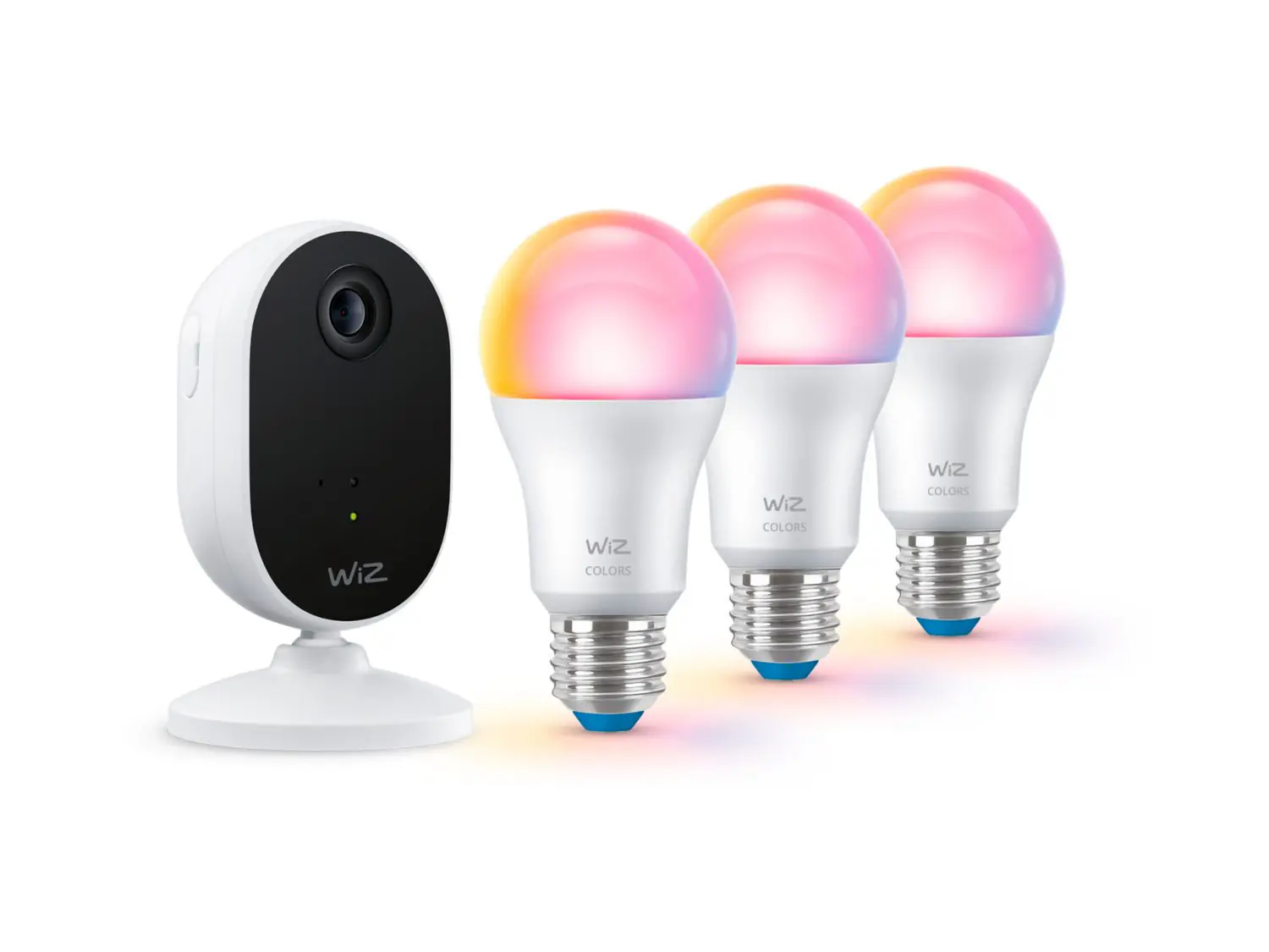 WiZ Sichheits-Kamera Starterset mit  LED-Leuchtmittek für Innen Wifi 1080 P