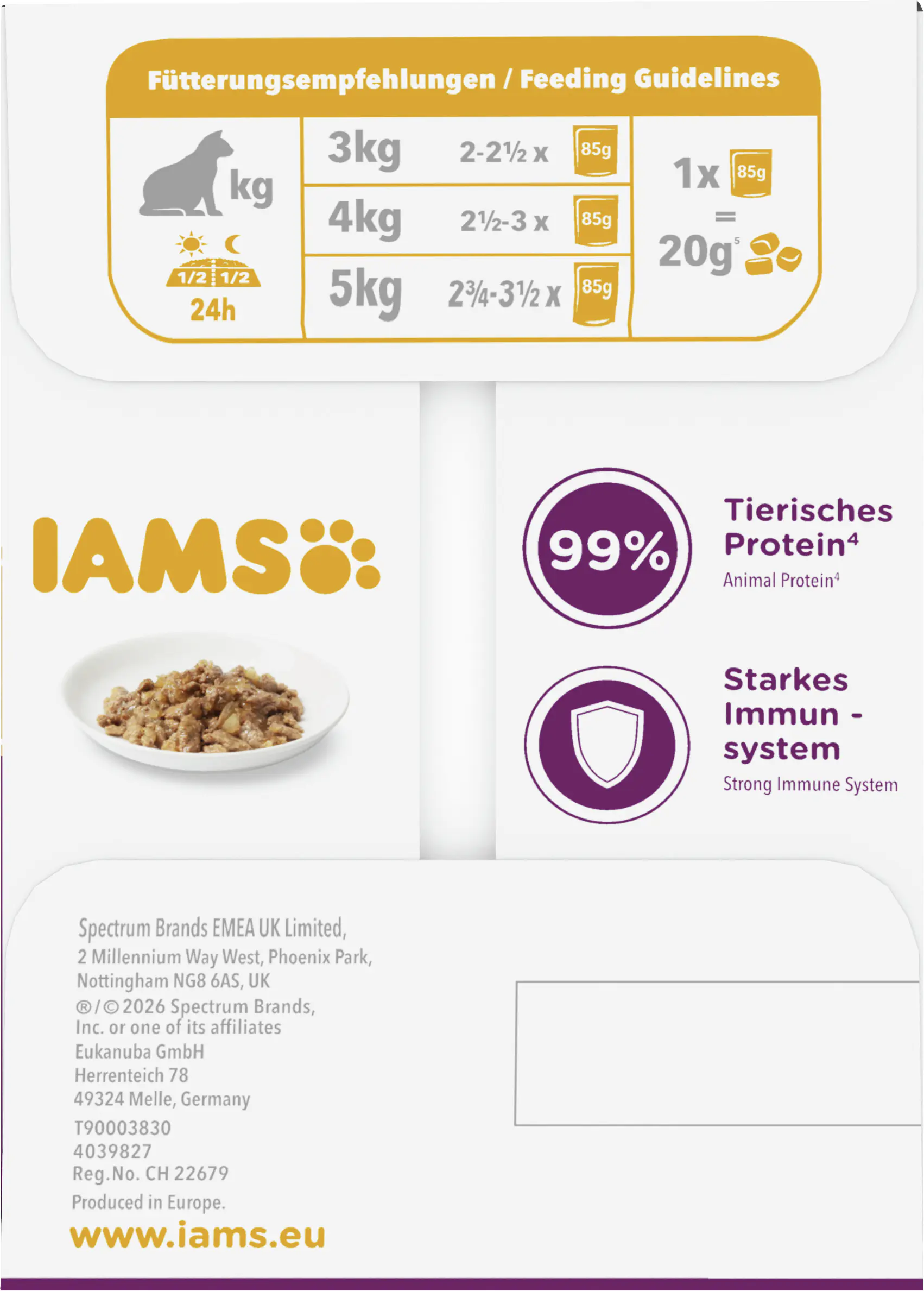 Iams Advanced Nutrition Katzennassfutter Adult 8 x 85 g Land & See Kollektion in Gelee