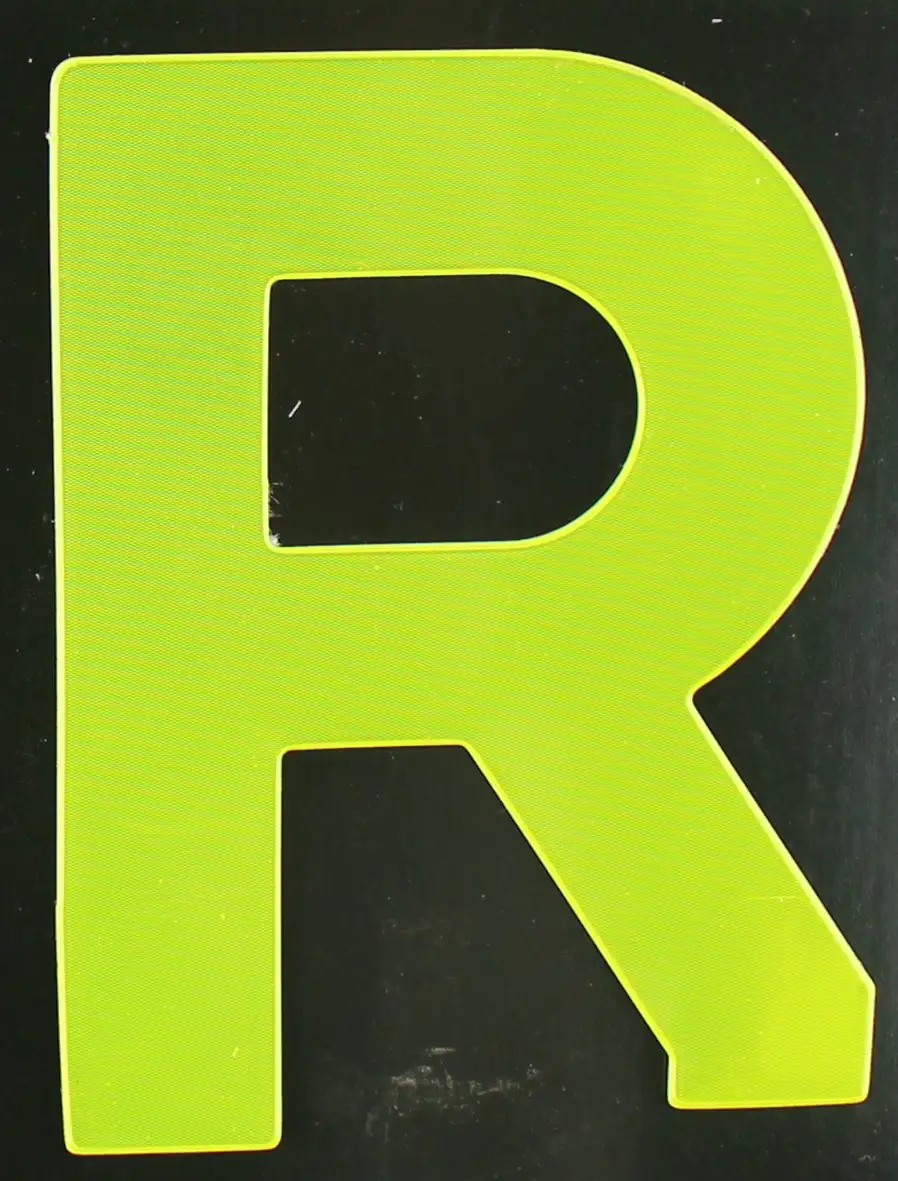 Conacord Reflektierender Klebebuchstabe "R" gelb 80 mm
