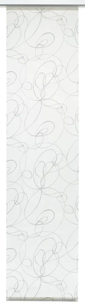 Gardinia Flächenvorhang Curling weiß-grau, 60 x 245 cm
