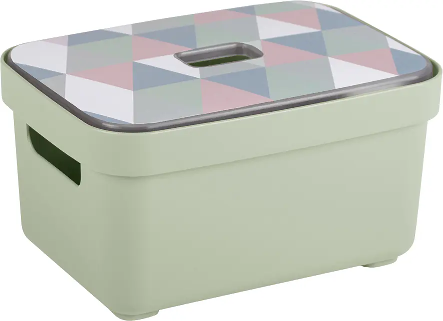 Sunware Aufbewahrungsbox Sigma Home mit Griffen 18 x 13 cm 2,5 L hellgrün