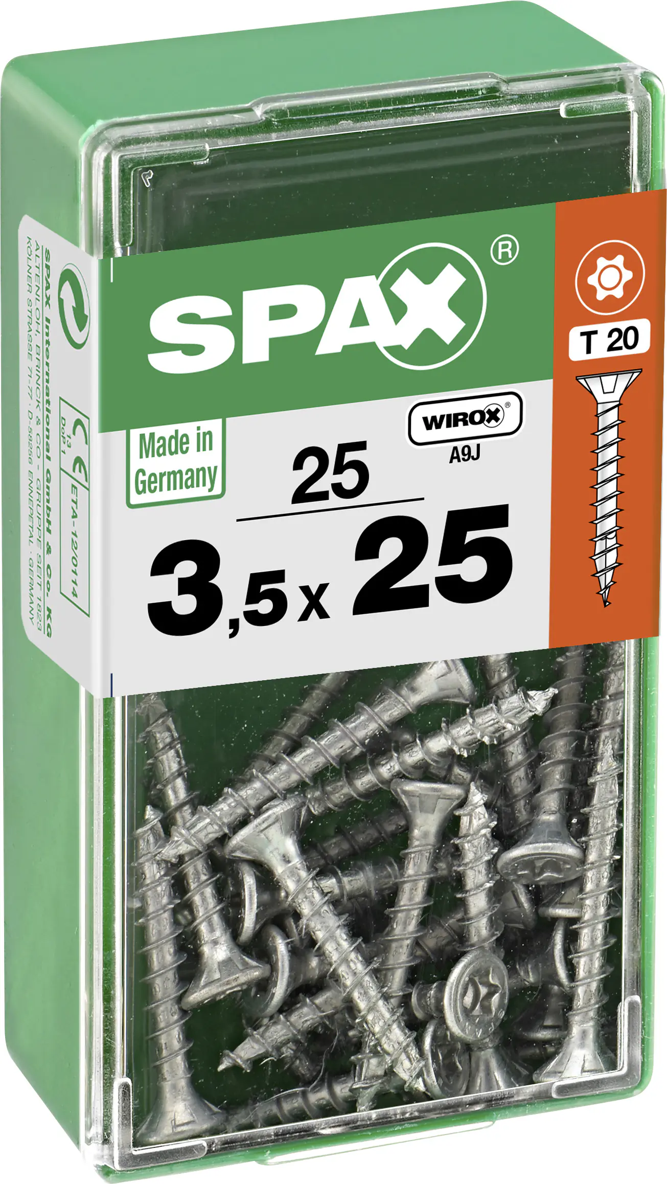 Spax Universalschrauben 3.5 x 25 mm TX 20 - 25 Stk.