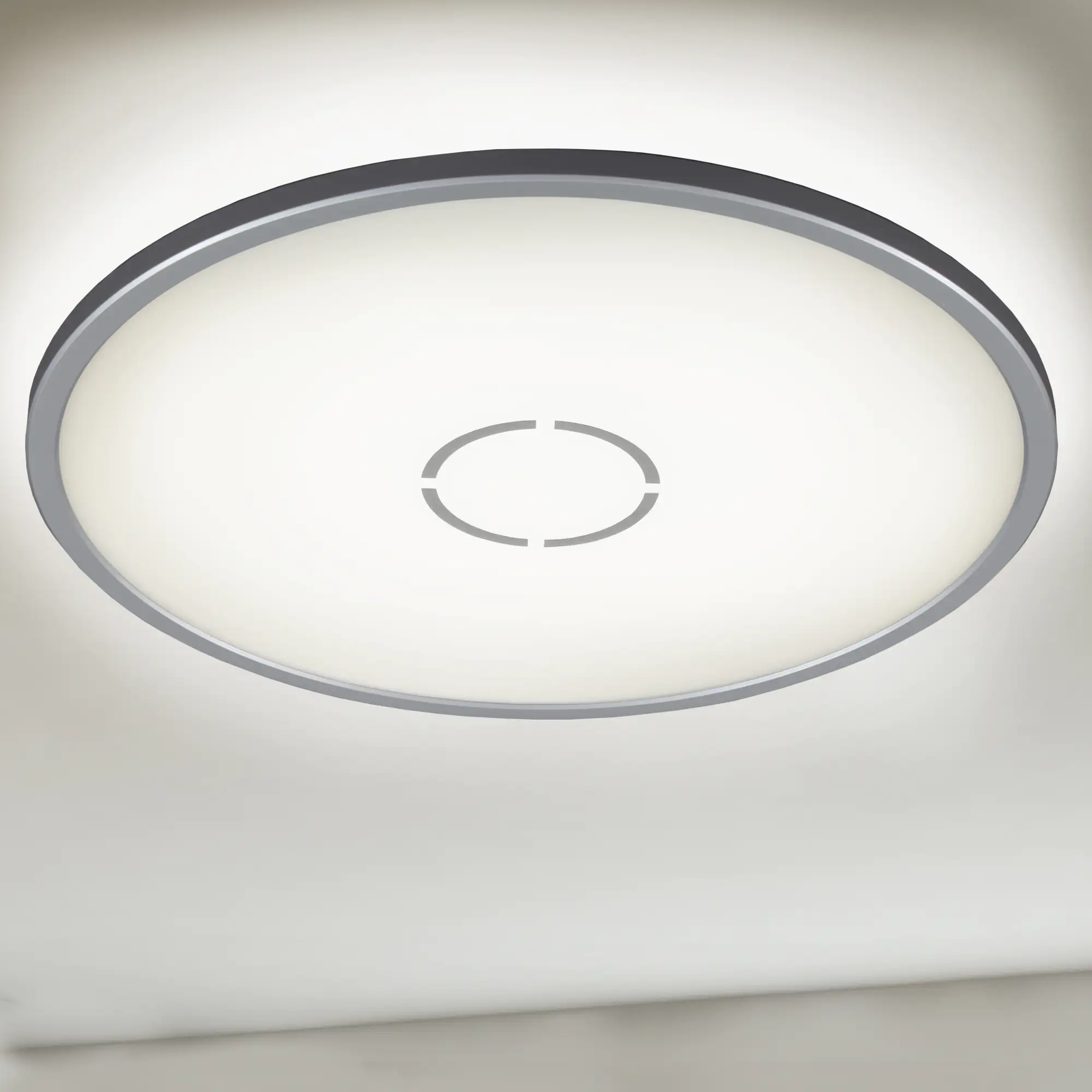 Briloner Slim LED Panel Free silber Ø 42 cm mit Backlight-Effekt
