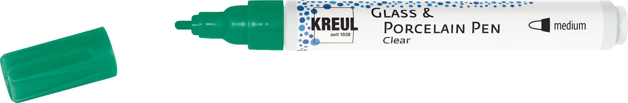 Kreul Glass & Porcelain Pen Clear medium grün 2 - 4 mm