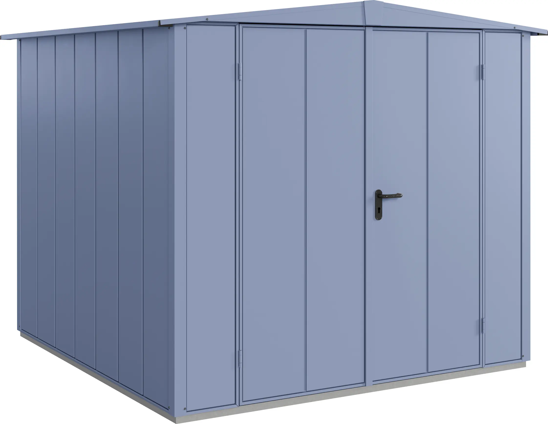 EcoStar Gerätehaus Elegant-S Typ 2 taubenblau 2 flg 258,8 x 247,7 x 216 cm