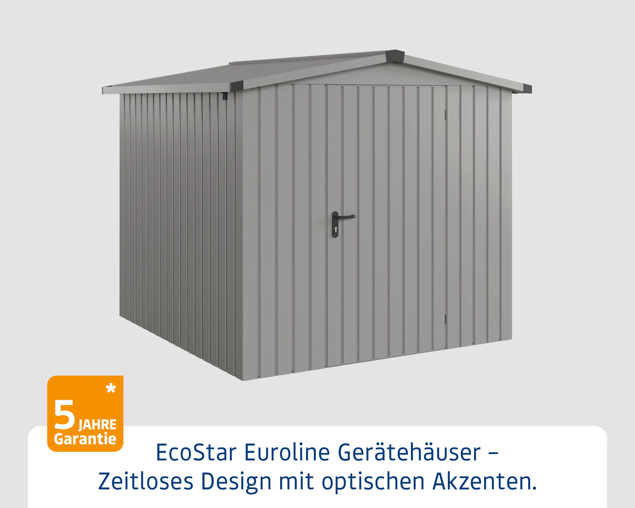 EcoStar Metallgerätehaus Euroline ESD5 graualuminium 214 x 214 cm 1-flg.