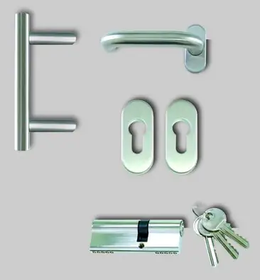 Meeth Haustürstoßgriff-Set abgerundet Edelstahl ME40