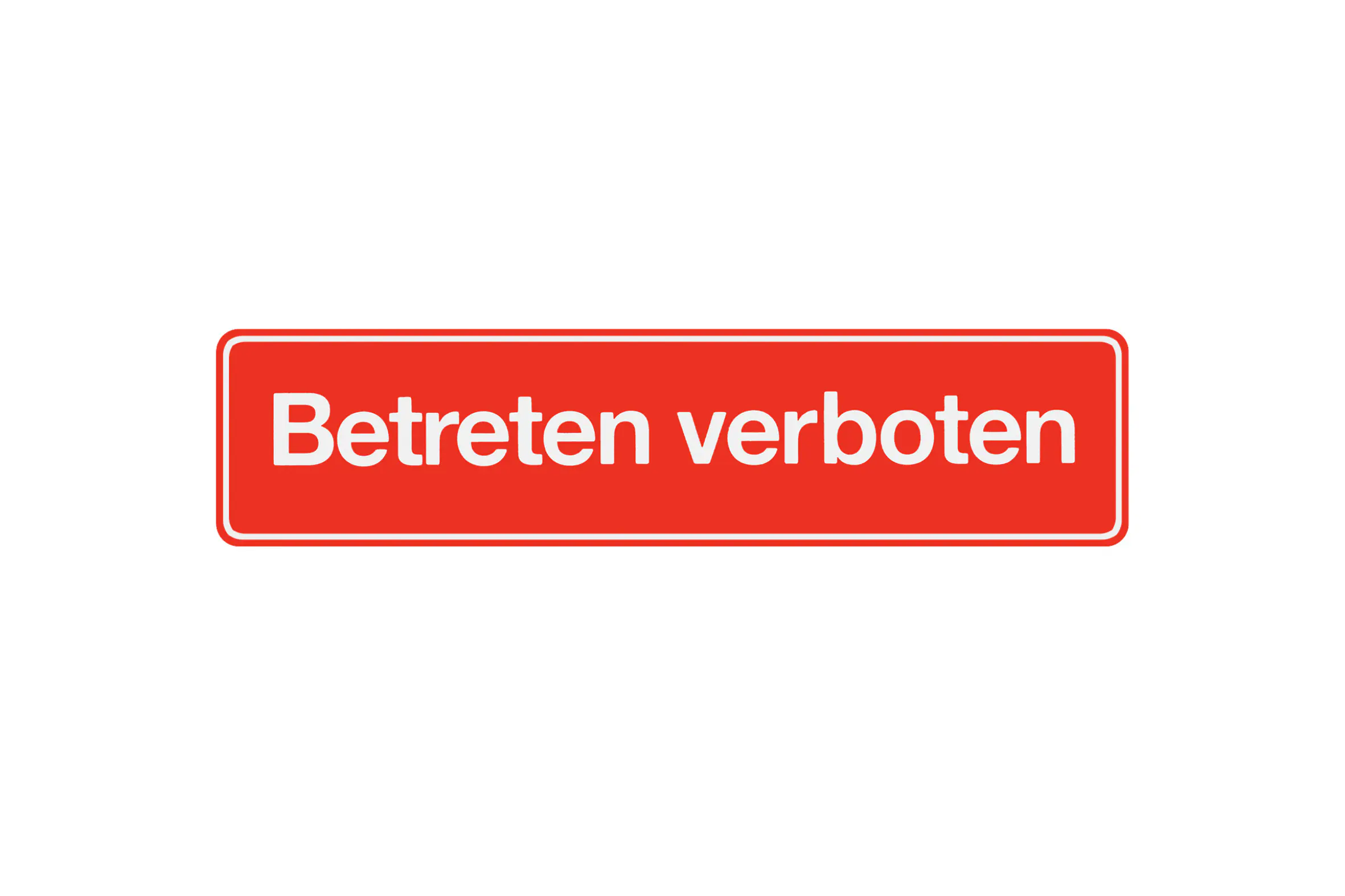 Conmetall Aufkleber Betreten verboten 20 x 4,8 cm rot/weiß