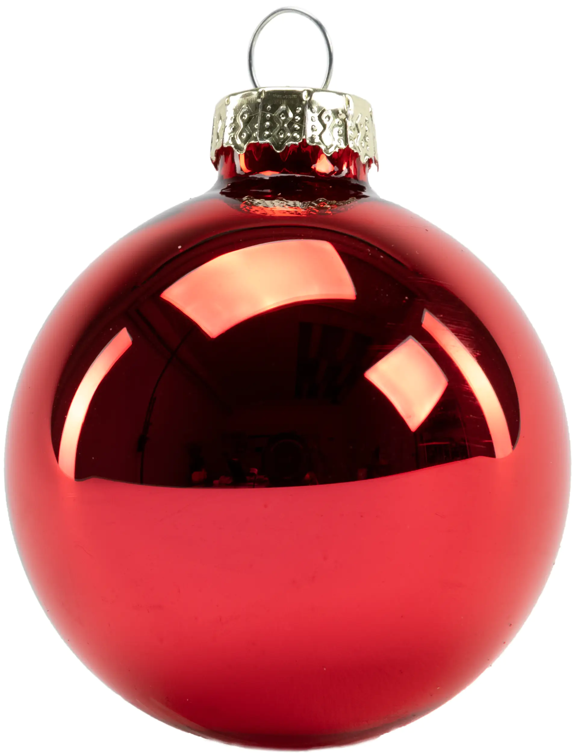 TrendLine Weihnachtskugeln aus Glas Ø 5/ 5,7/ 6,7 cm rot 42 Stück
