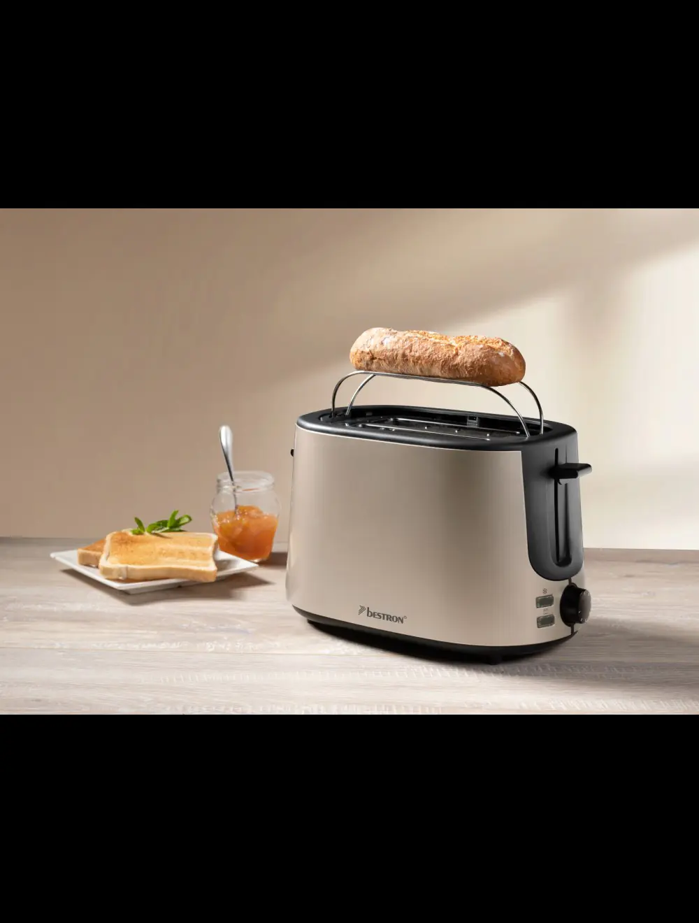 Bestron Toaster ATS1000SAT 2-Scheiben 1000 W kupfer/schwarz