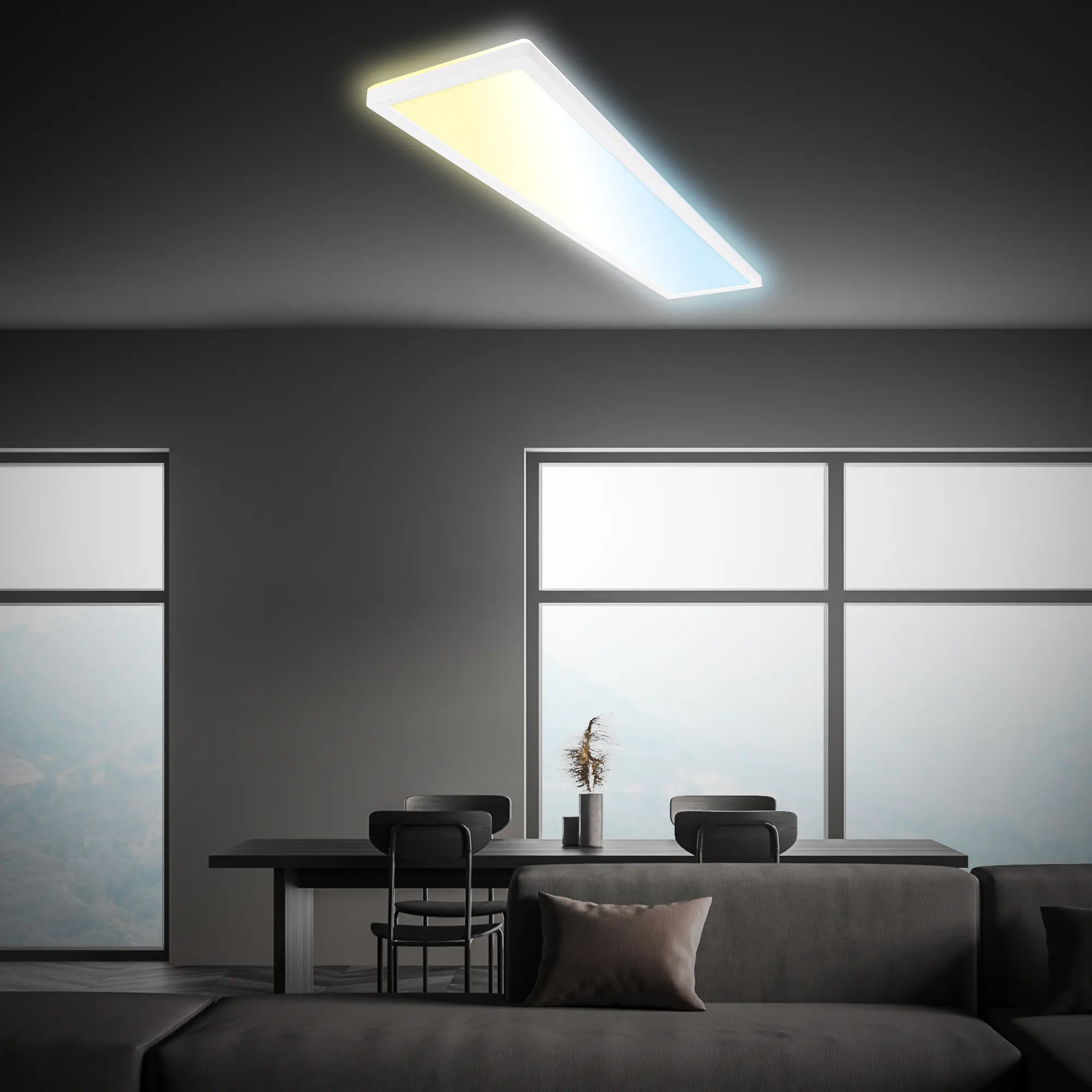 Briloner LED Panel Tava 36W 98x20x3 weiß dimmbar warmweiß-kaltweiß