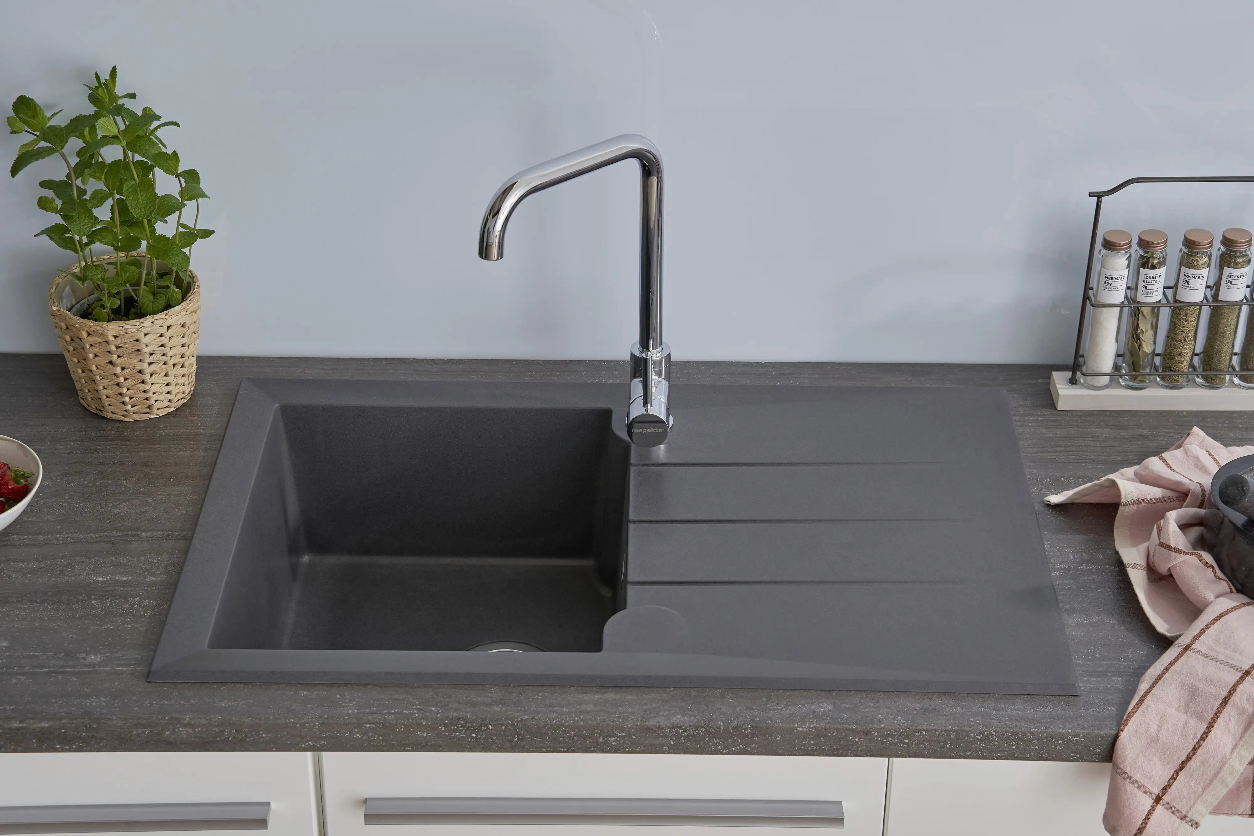 respekta Granitverbundspüle Alinéo 81 x 50 cm 81 x 50 cm