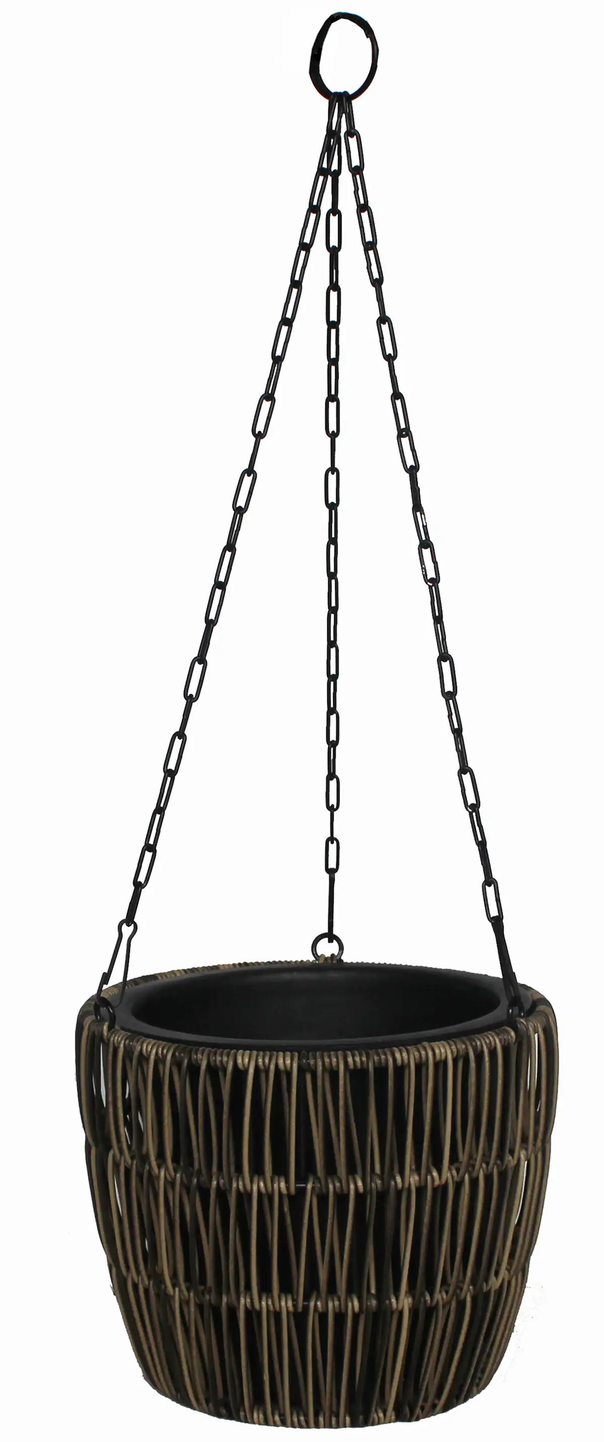 TrendLine Polyrattan Hängeampel Ø 22 x 18 cm mit Einsatz