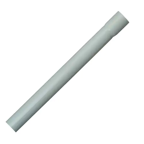 Stangenrohr M16 2 m, starr, mit Muffe, grau